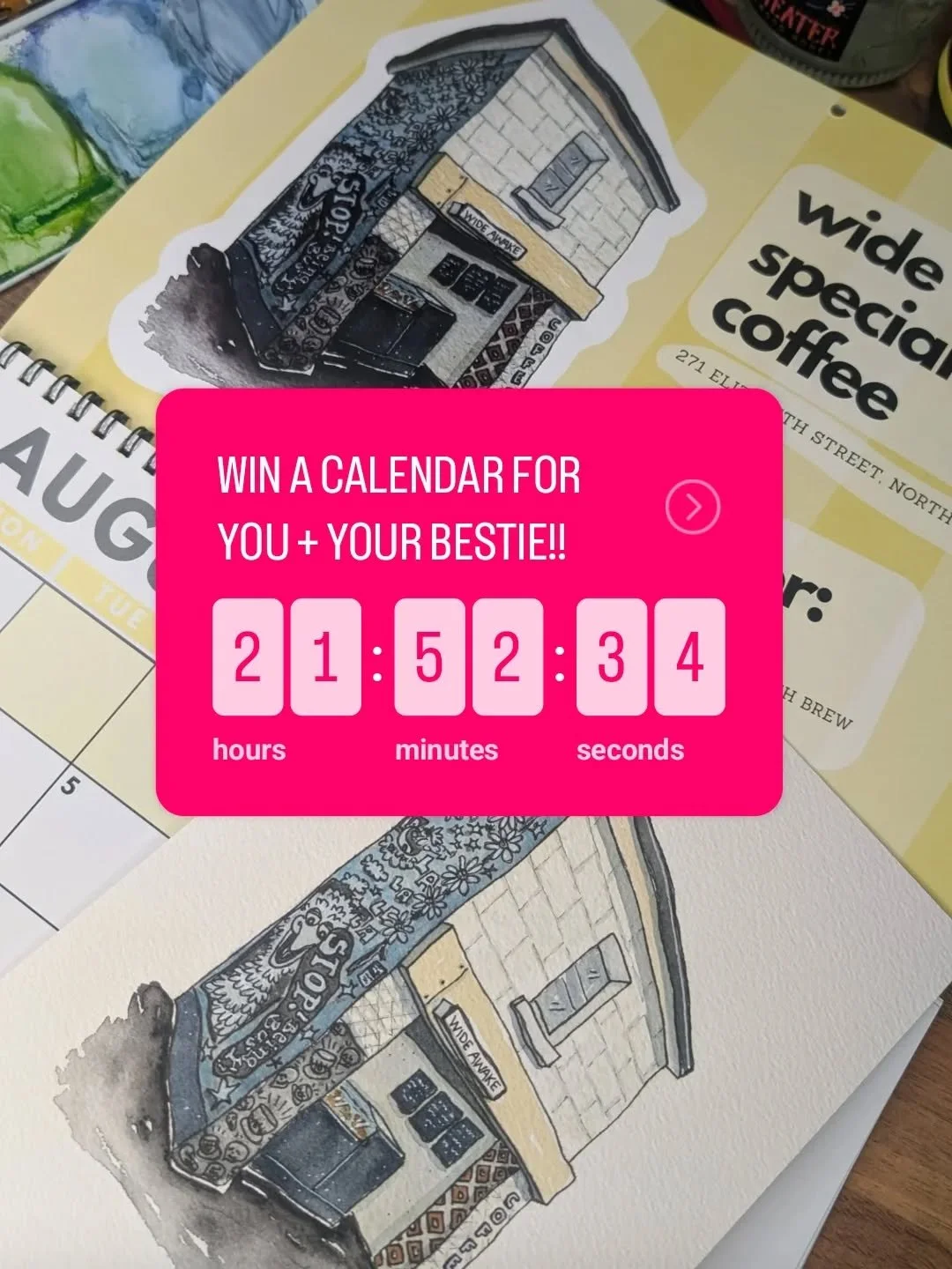 ENDS TOMORROW!!!

Win a Hobart Coffee Calendar for you and one for your bestie!

Head to my pinned post to enter now!