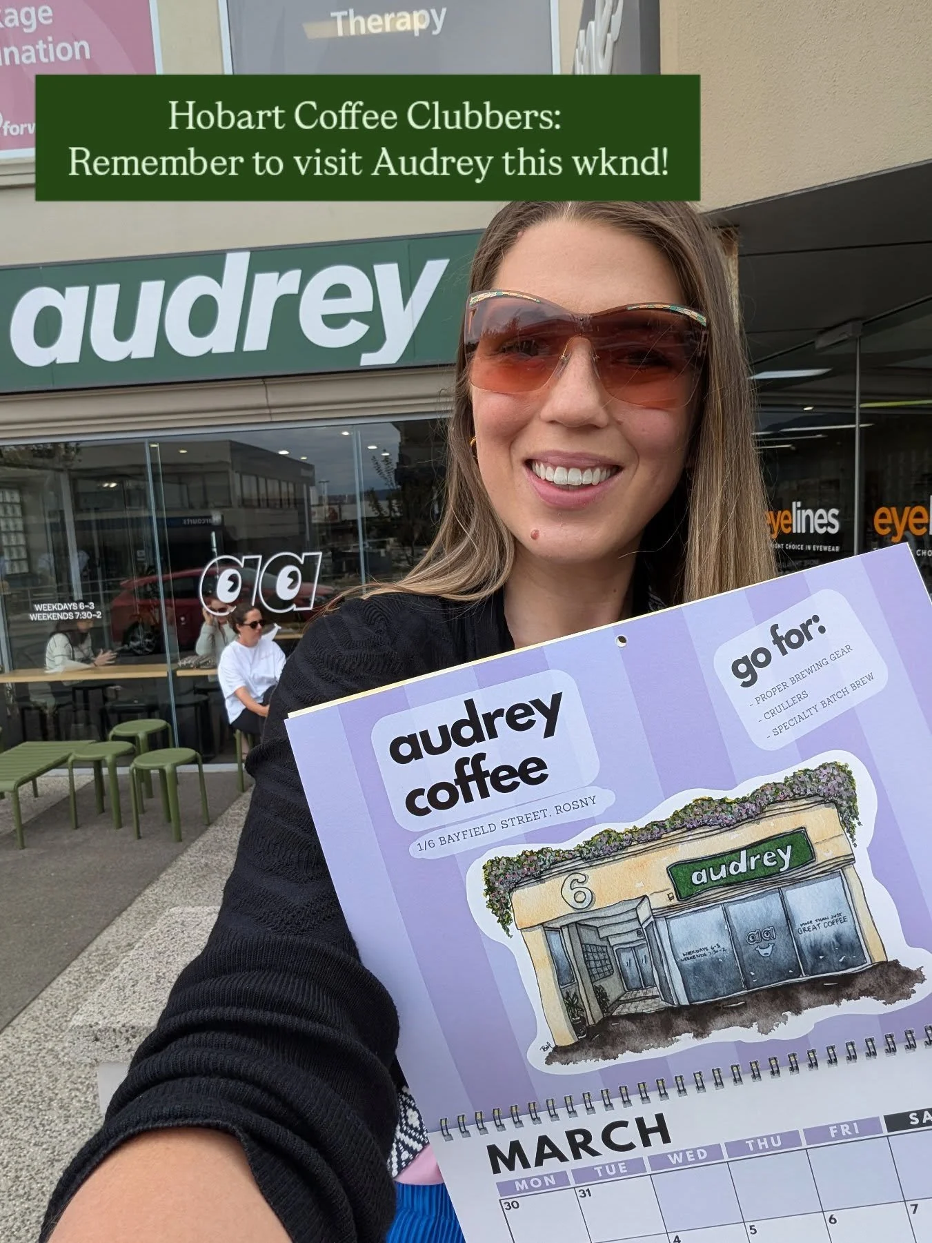 Catch up with a mate, take a pic, share some love and tag Audrey on your socials. 

Hobart's a small place and you already know - word of mouth means everything here 🫶 

#hobartcoffee #audreycoffee #bellerivetasmania #hobartsmallbusiness #hobartcoff