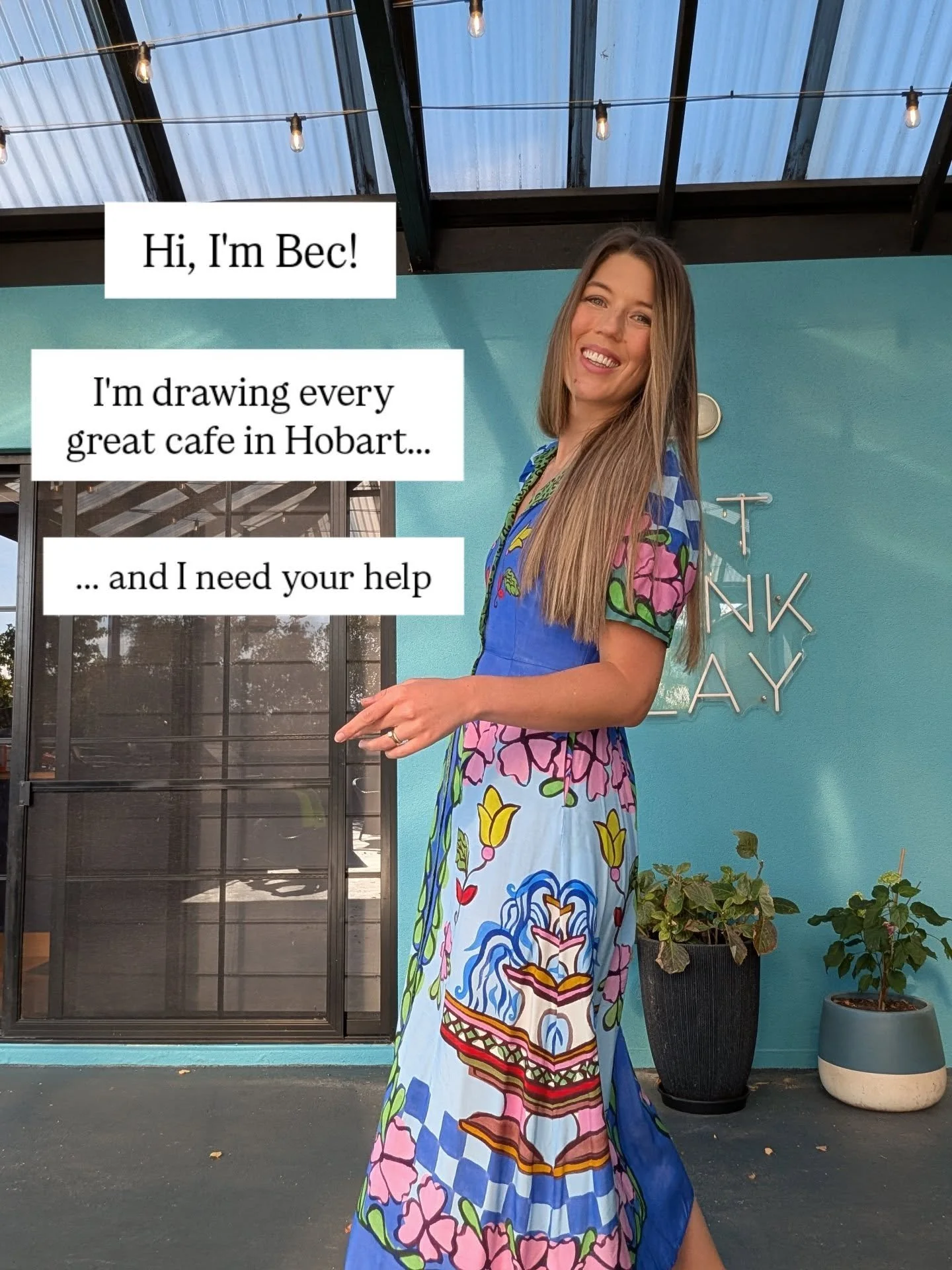 I'm drawing every great caf&eacute; in Hobart - and turning them into something special.

Ink and watercolour portraits of Hobart's best spots, that will become a series of prints (maybe tea towels or stickers too).

Follow along to watch Hobart get 