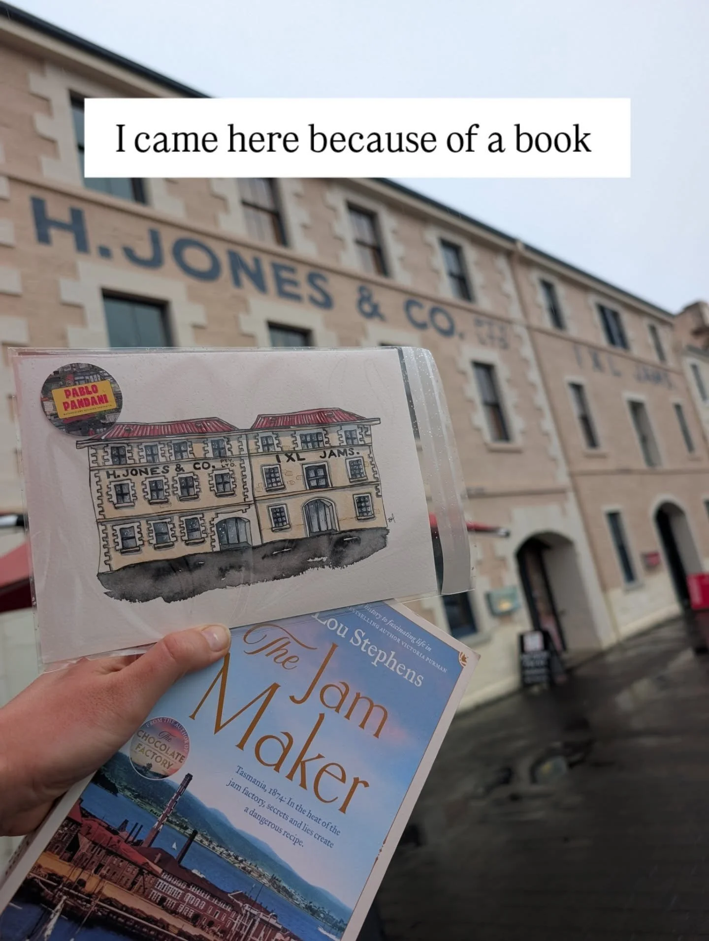 I bought a book because @crackedandspineless wrote a Facebook post about it. Not one I'd ordinarily pick up. 

The Jam Maker by @maryloustephenswriter - a story set on Hobart's historic waterfront, built around one of the most influential figures in 