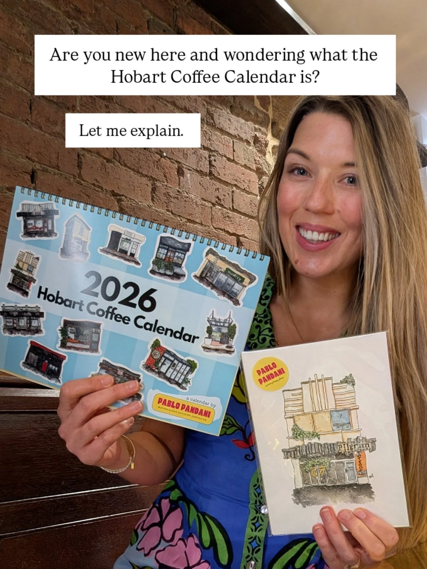 For everyone who's found this page recently and wondered what the Hobart Coffee Calendar is - let me explain ☕

Last year I drew 12 of Hobart's best caf&eacute;s in ink and watercolour and turned them into a calendar with a mission: one in person cof