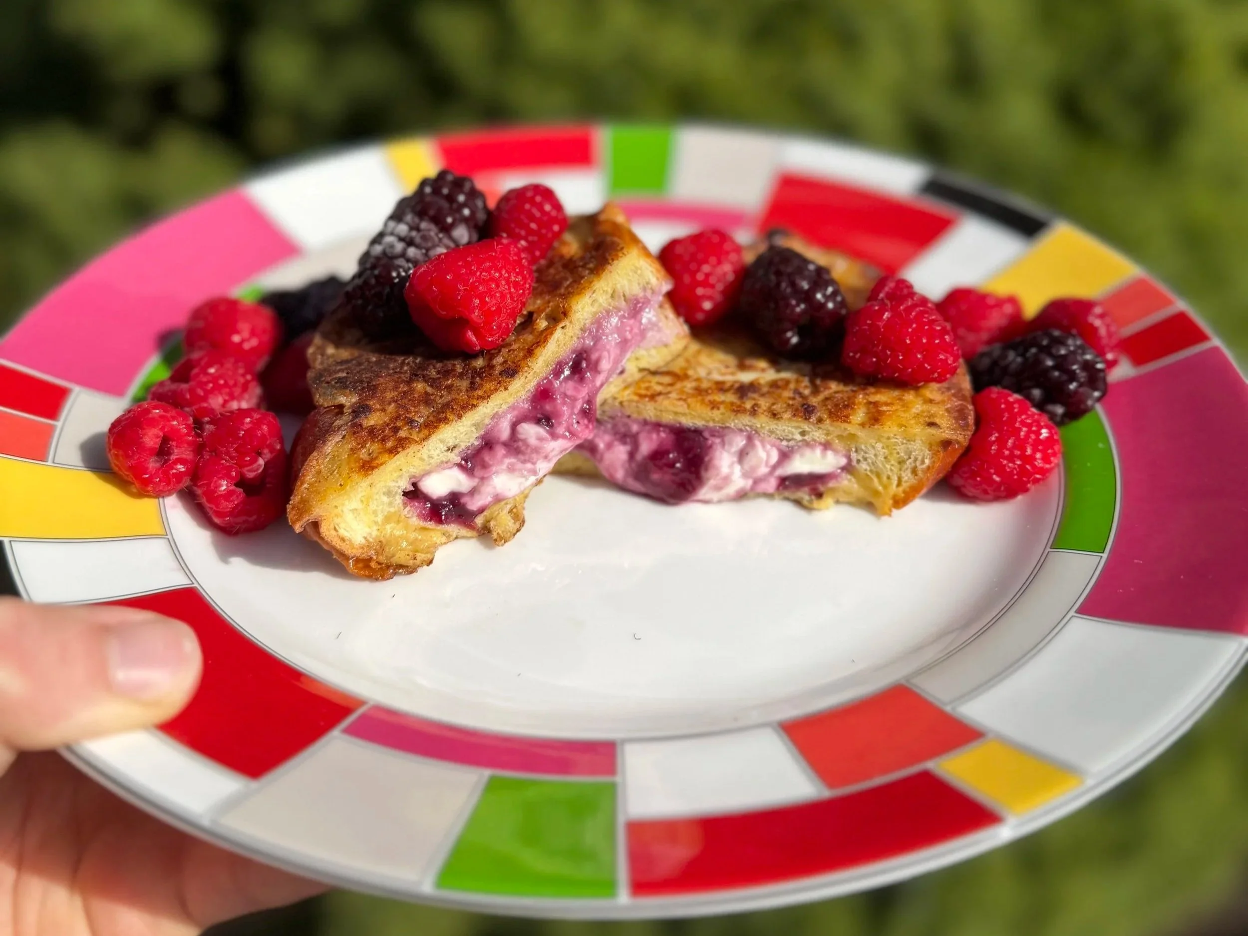 Jam &amp; Cream cheese Stuffed French Toast