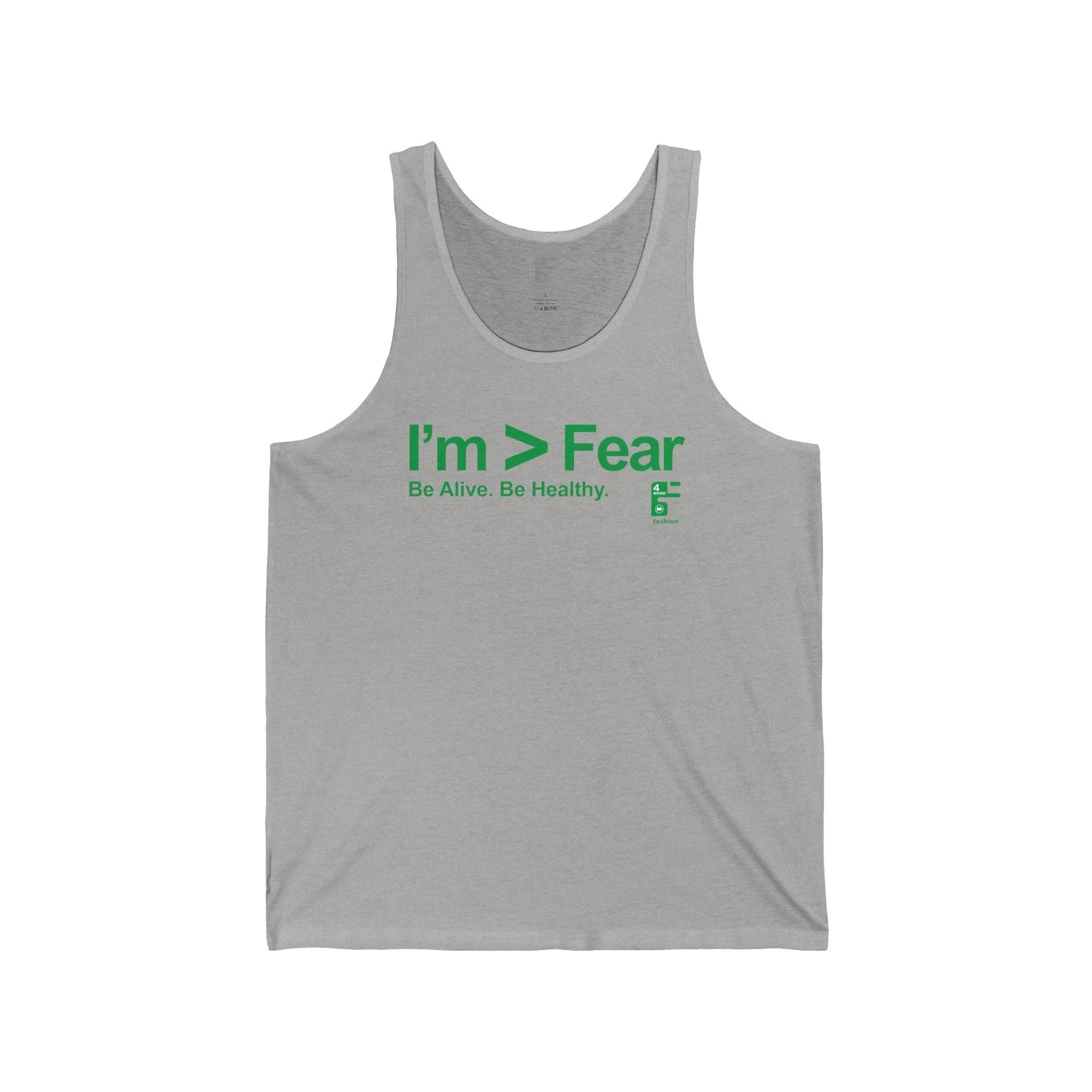 Greater Than Fear Tank Top - Fresh Cut Grass Design
