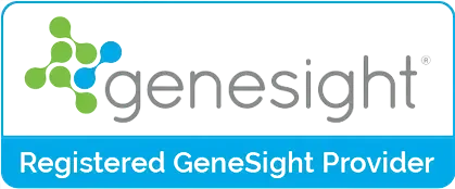 Logo of GeneSight with the text 'Registered GeneSight Provider' beneath it.