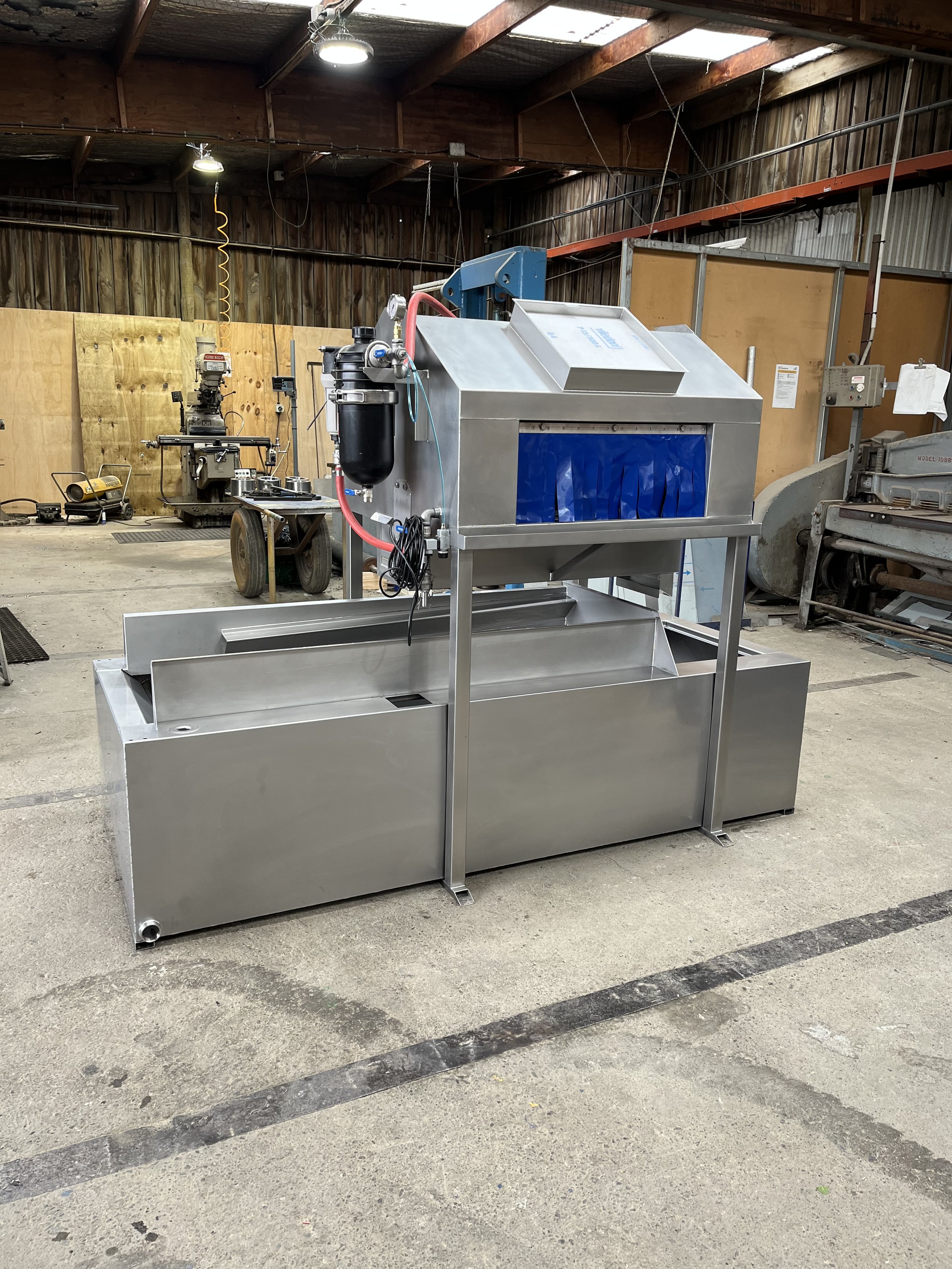 industrial machine in warehouse setting