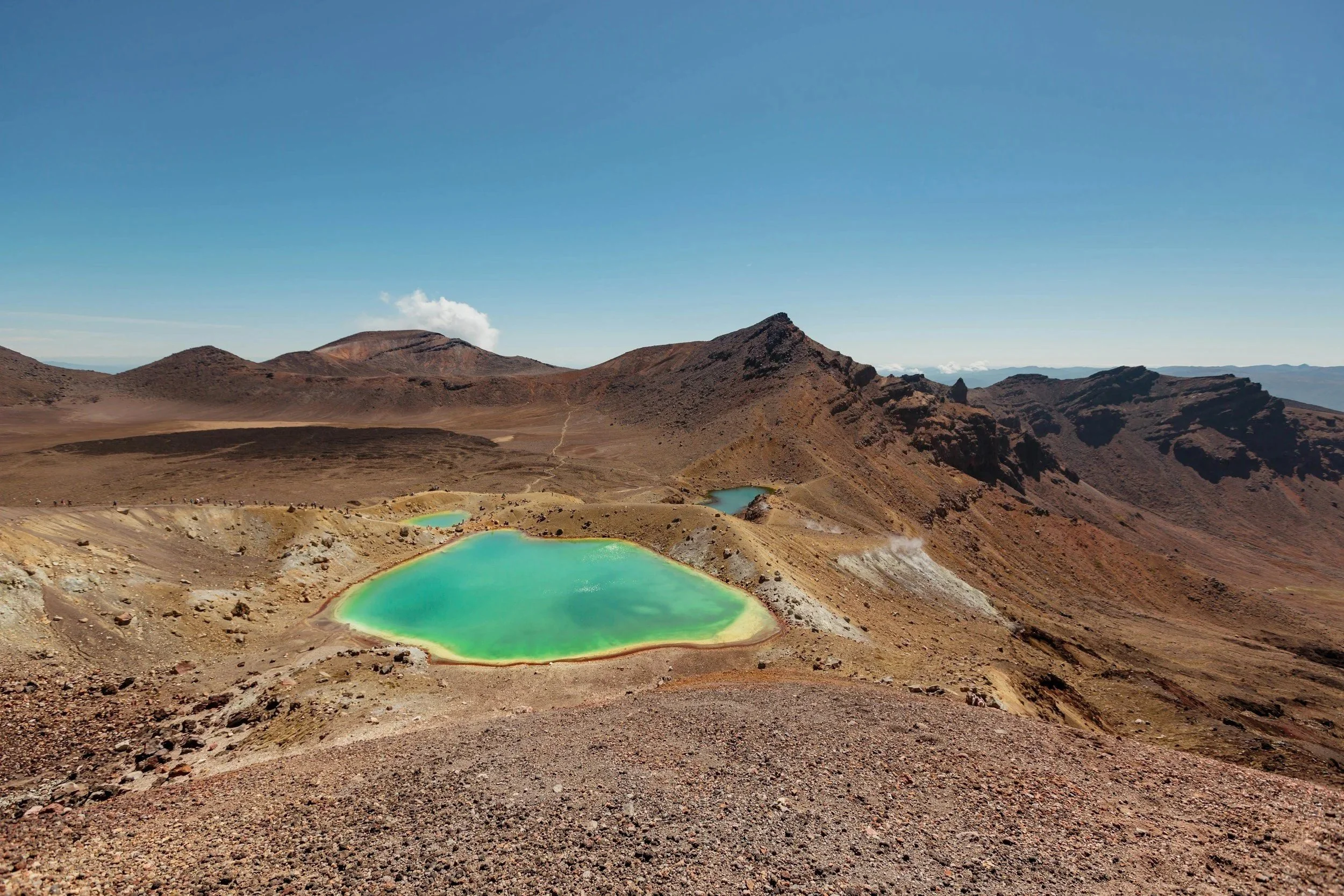 el escarpado terreno del cruce alpino de tongariro, Nueva Zelanda
