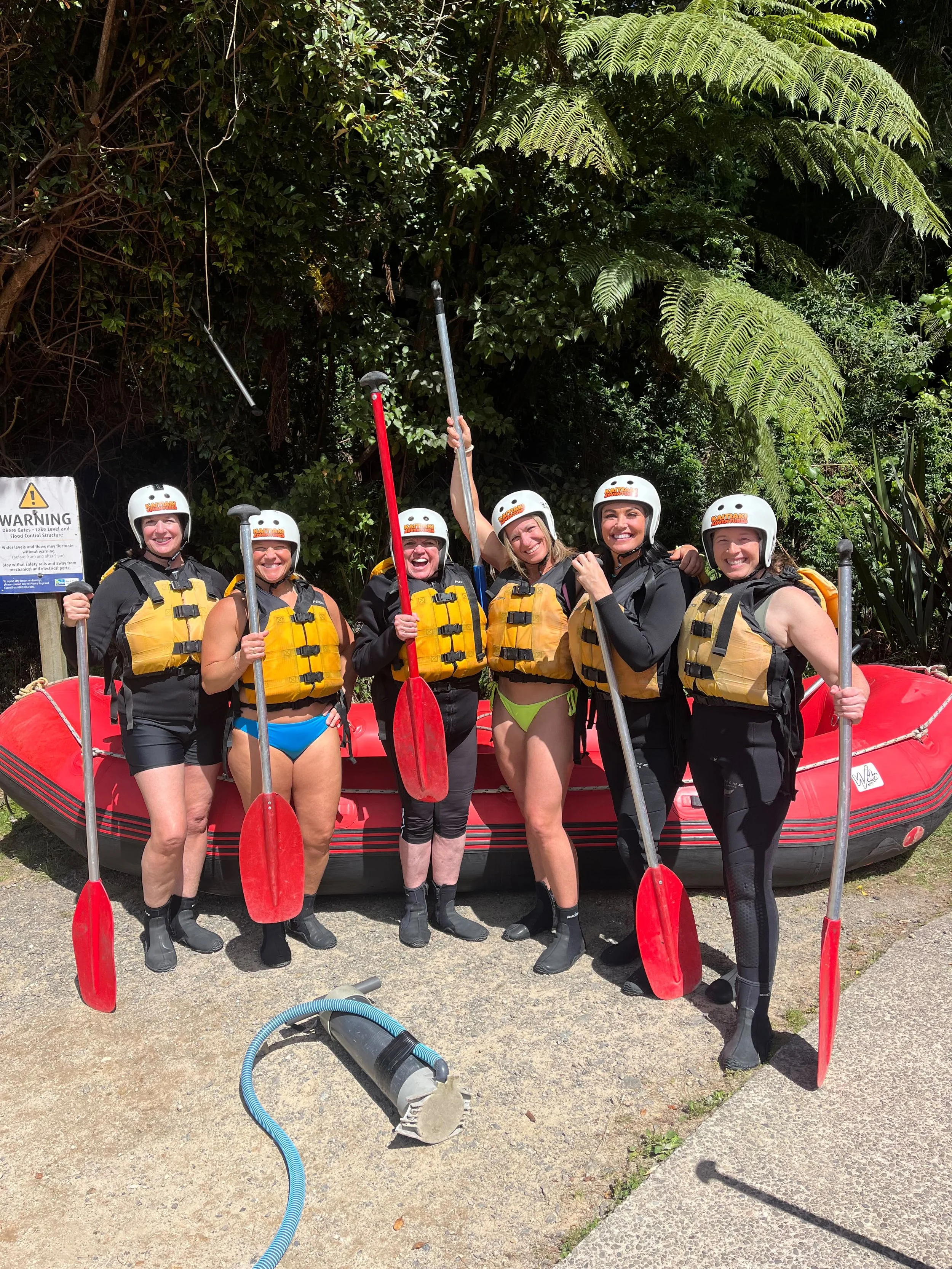 Getting ready for White Water Rafting near Rotorua