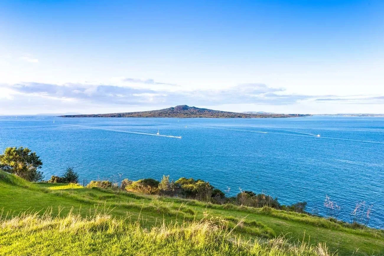 Vista de la Isla Rangitoto desde North Head