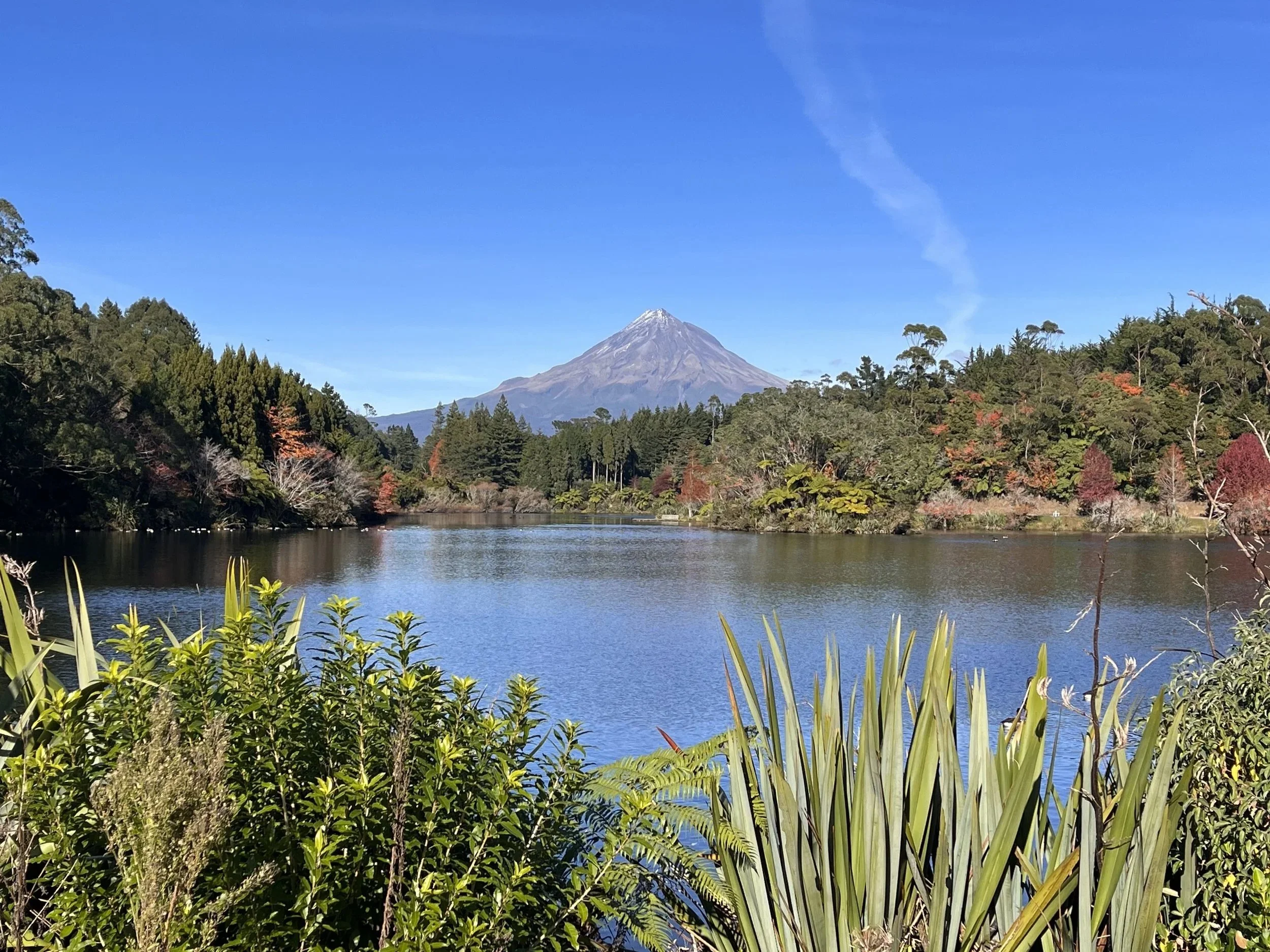 vista del monte Taranaki en un d&iacute;a despejado en New Plymouth
