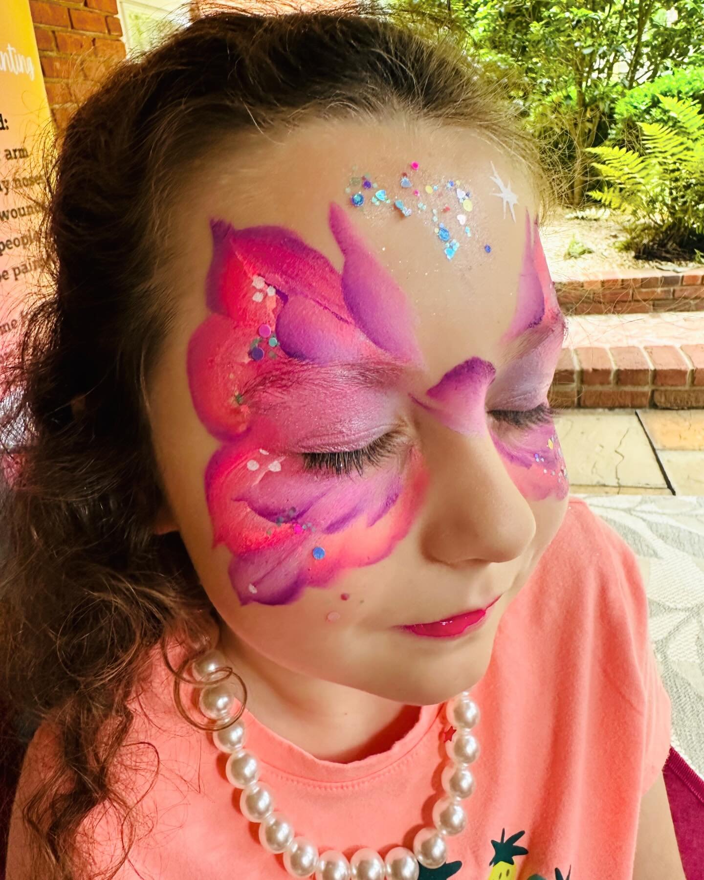 Butterfly face paint! 🦋 #butterflyfacepaint #butterflyfacepainting