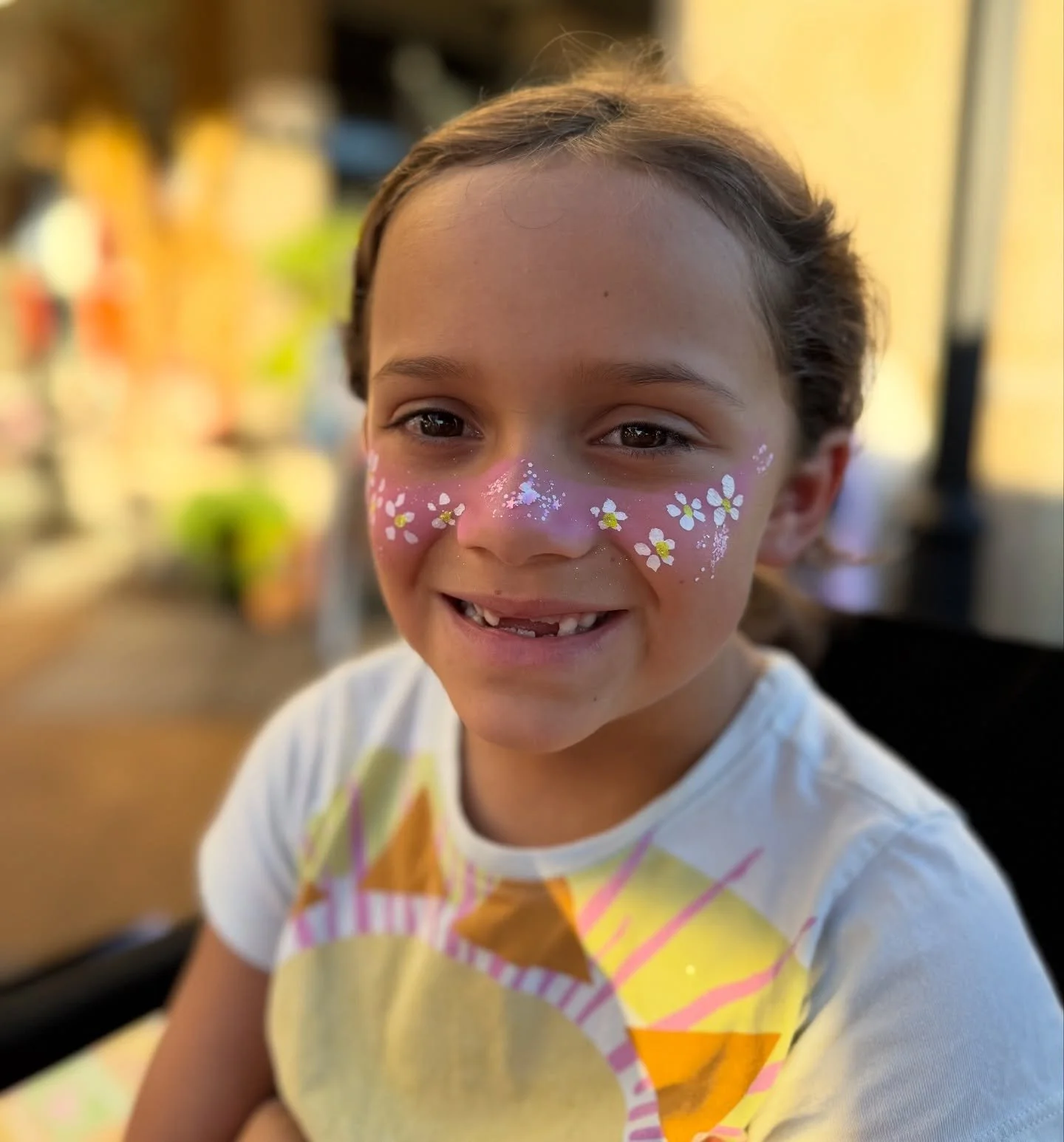 Always a good Thursday at @lilipadbham 💕 #flowerfrecklesfacepaint #goldilocksfacepaints