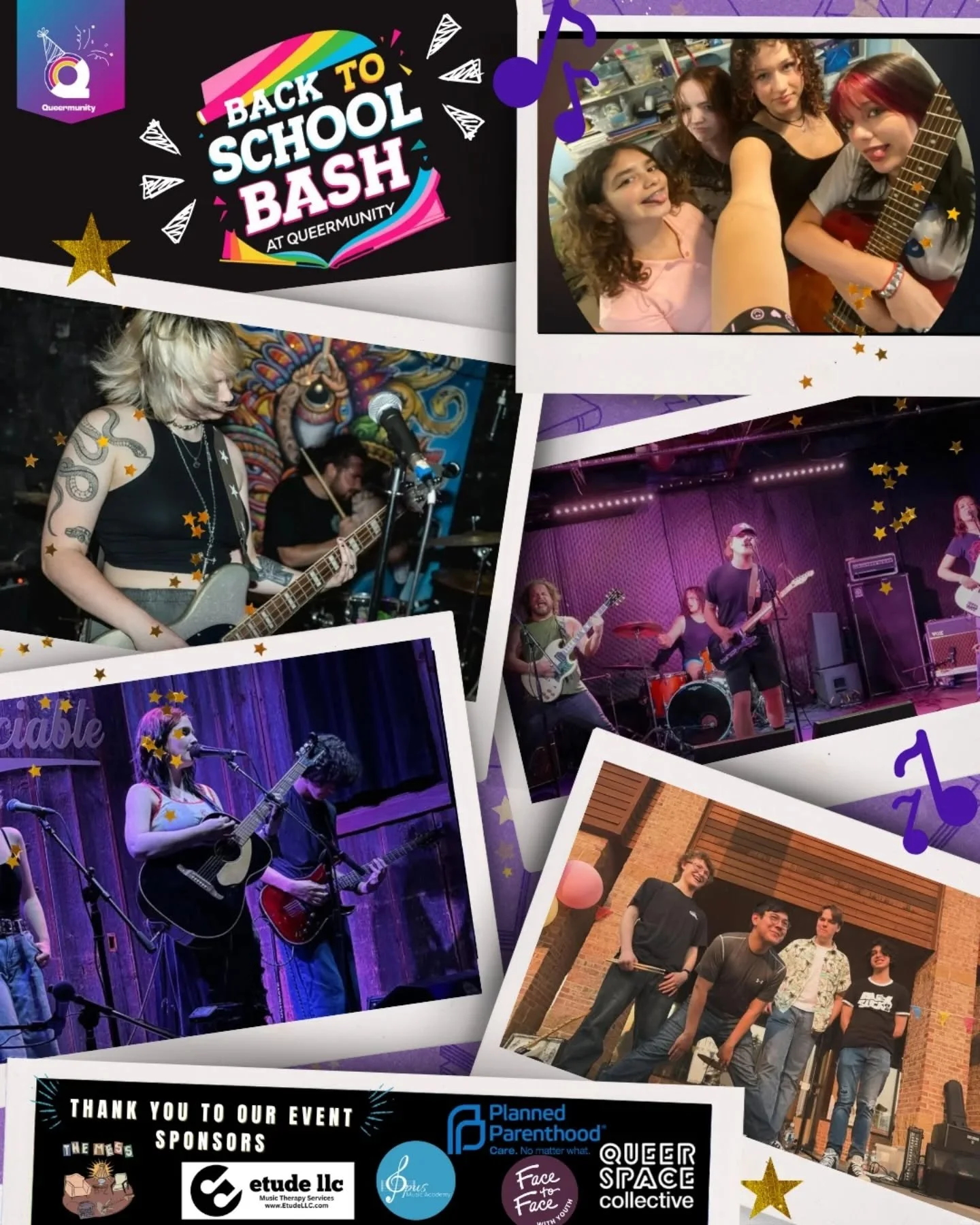 Join us Nov 7th for some awesome live music! 
Back to School Bash: Teen Performer Showcase features a night full of fun while giving youth acts a chance to shine. ✨️
🗓 Nov 7th 
⏰️ 5pm-10pm
📍Queermunity
🎟 Grab your tickets before they're gone!