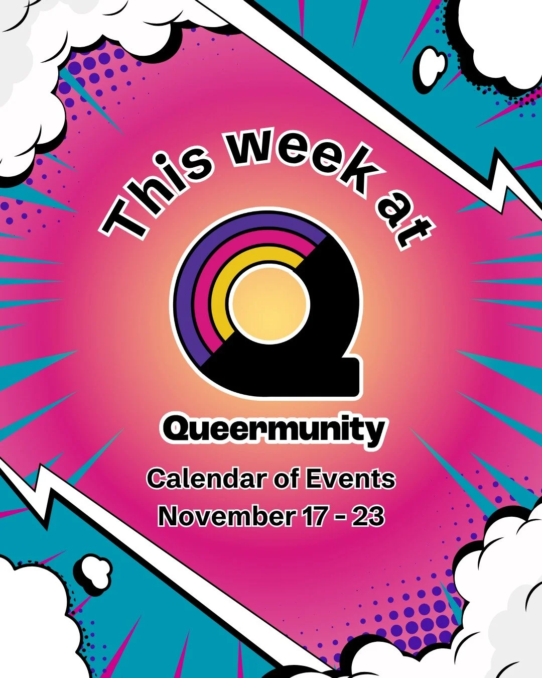 🏳️&zwj;⚧️ What's happening this week at Queermunity: 

❤️ Knit Happens + Perler Bead Workshop with @ninjakittycrafts 
Monday, November 17, 4:00 &ndash; 8:00 pm

🧡 Disability Lunch 'n' Learn w/ Ray Simpson
Tuesday, November 18, 12:00 &ndash; 1:00 pm