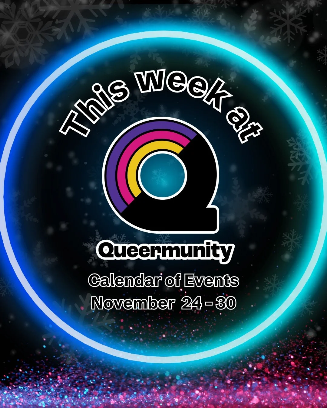 ❄️ What's happening this week at Queermunity: 

❤️ Knit Happens 
Monday, November 24, 4:00 &ndash; 8:00 pm
Weekly on Monday 

🧡 Trans Health Insurance Enrollment Assistance
Tuesday, November 25, 1:00 &ndash; 5:00 pm
Monthly on the 2nd &amp; 4th Tues