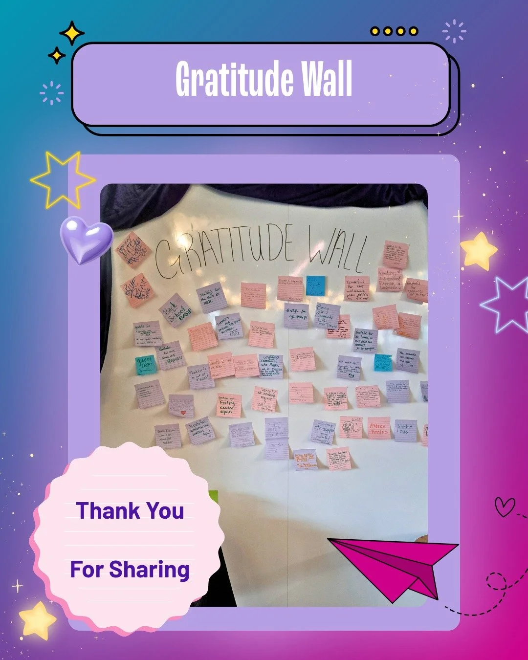 Thank you for sharing at the Gratitude wall!

We love reading your messages. Ya&rsquo;ll mean so much to us! We&rsquo;re truly lucky to have such a great community. 💕

Haven&rsquo;t had a chance to share? Come to Queermunity before Dec 1st to contri