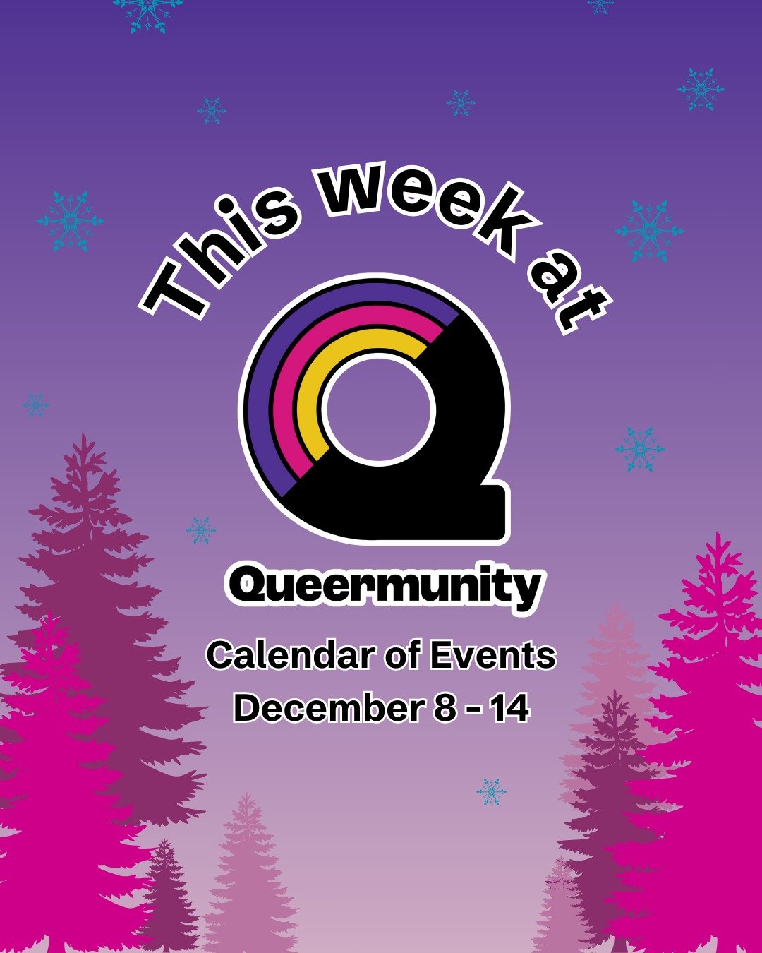 🎤 What's happening this week at Queermunity: 

❤️ Knit Happens 
Monday, December 8, 4:00 &ndash; 8:00 pm
Weekly on Monday 

🧡 Trans Health Insurance Enrollment Assistance
Tuesday, December 9, 1:00 &ndash; 5:00 pm
Monthly on the 2nd &amp; 4th Tuesda