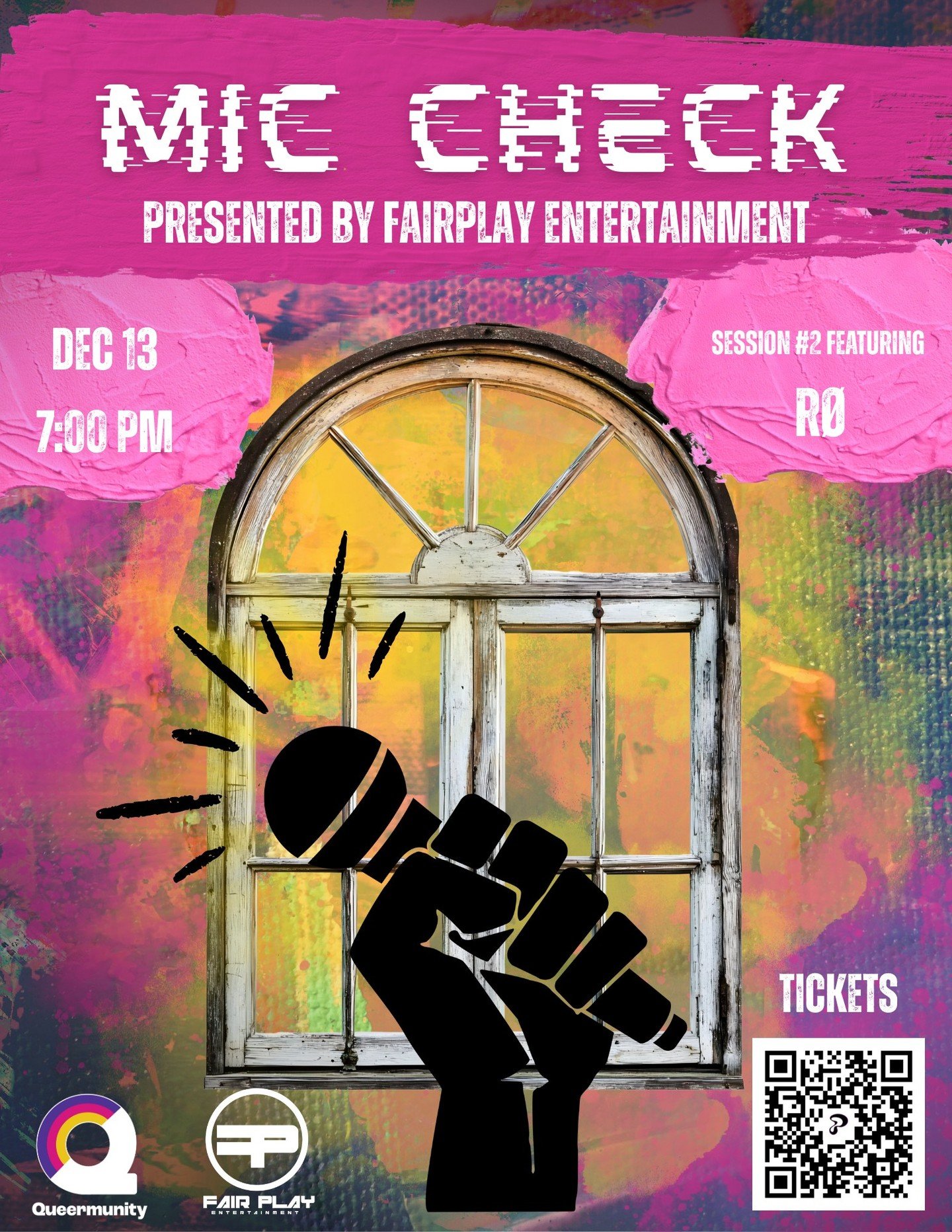 Join us for our second tiny-desk style concert featuring @&zwnj;rowithaslash !

Don&rsquo;t miss this opportunity for a special concert experience!

🗓️ Saturday, December 13th at 7pm

📍 At Queermunity

RSVP &rarr; FairPlayEntertainment.org

Present