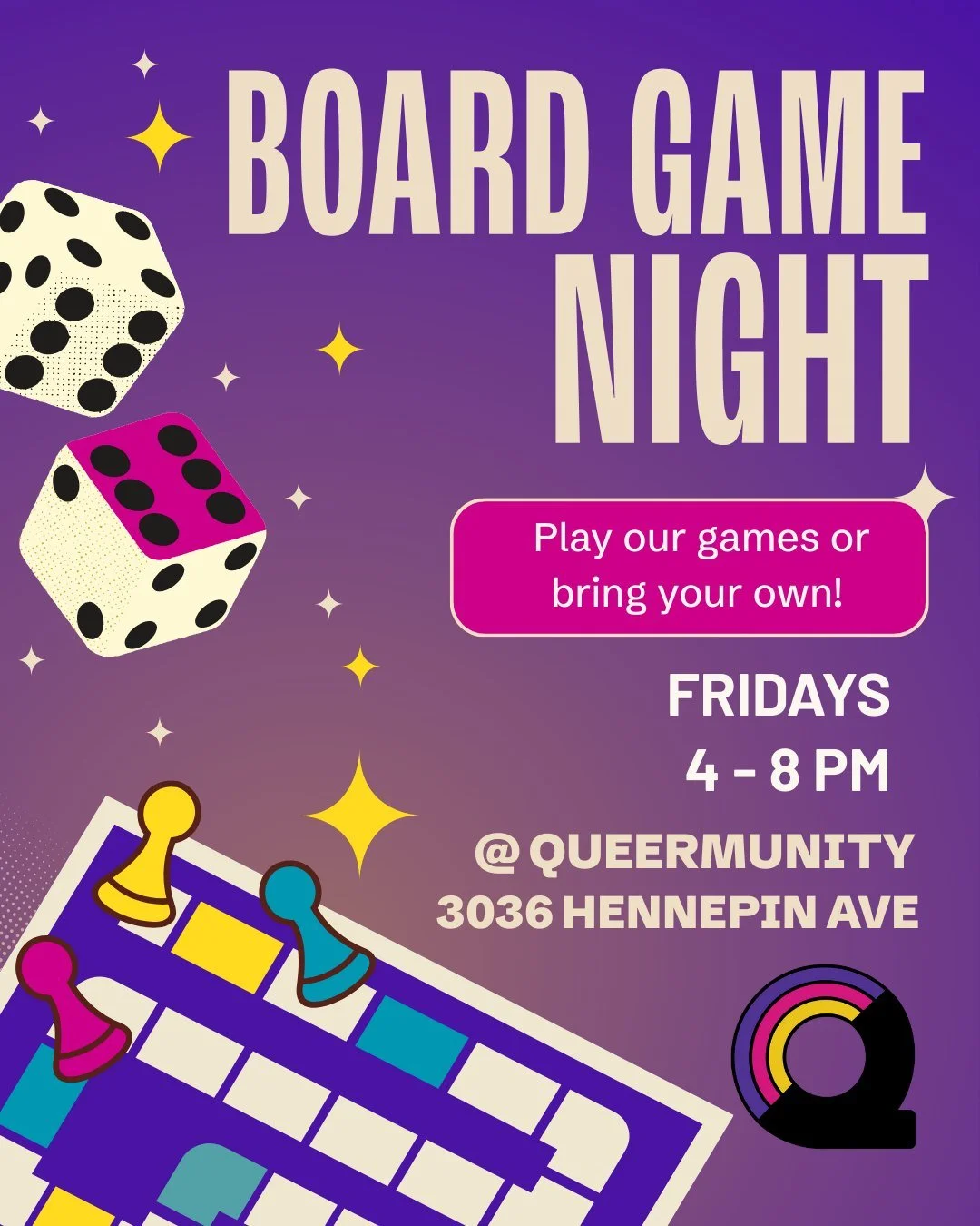 Board Game Night&rsquo;s at the Q are here!

Join us this Friday, Jan 9 from 4 PM - 8 PM.

Bring your crew and sip our brews! Come warm up the winter night with laughter, friendly competition, and comfort food.

Happy Hour is 4 PM - 6 PM! Get $6 off 