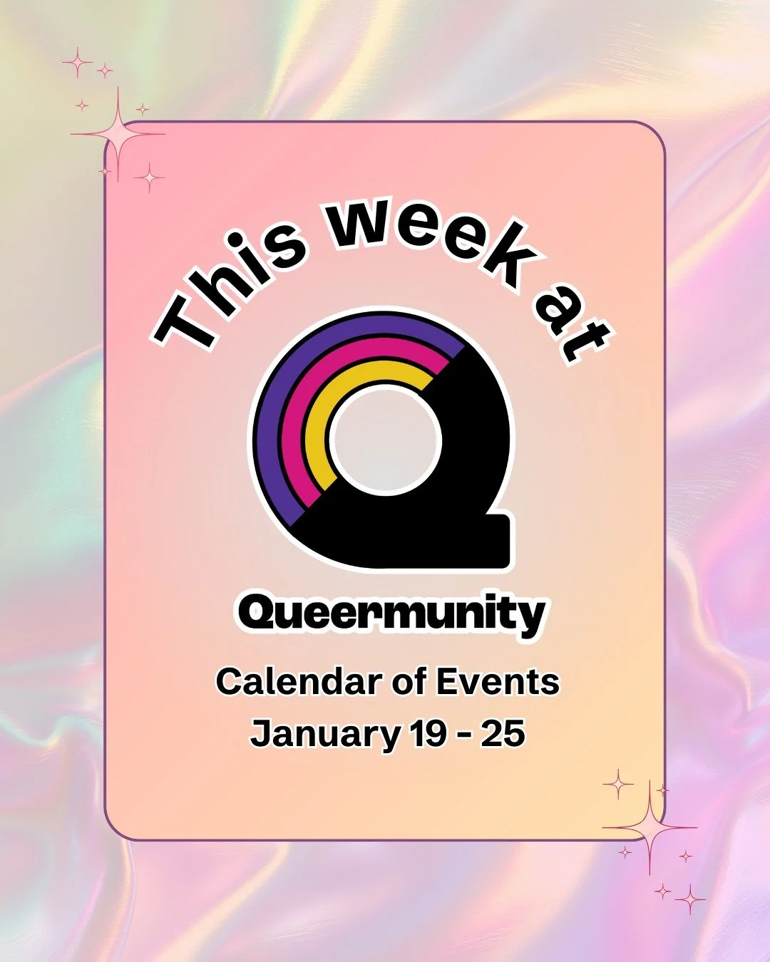 🧩 What's happening this week at Queermunity: 

❤️ Melt Mondays with @lavender.and.lights 
Monday, January 19, 4:00 &ndash; 8:00 pm

🧡 Knit Happens
Monday, January 19, 4:00 &ndash; 8:00 pm
Weekly on Monday

💛 Disability Lunch 'n' Learn w/ Ray Simps