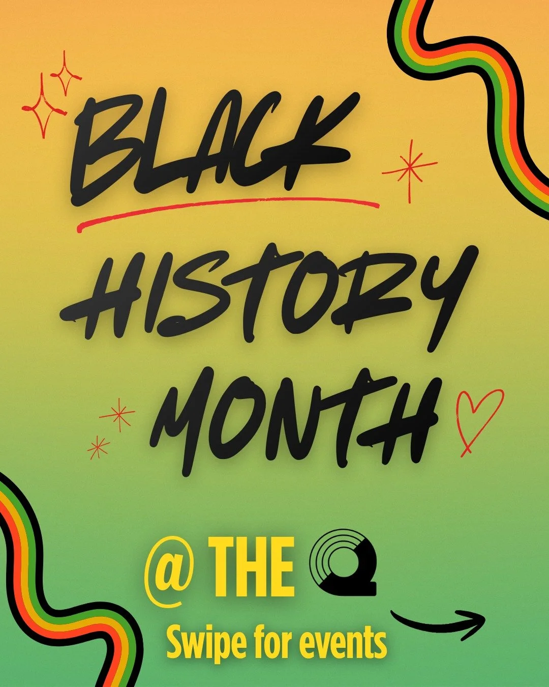 ✨ Black History Month Event Lineup! ✨

Check out the events happening at the Q this February. 

Artist Reception 
Feb 7th | 6pm - 7:30pm 
Join us for an interactive art exhibit featuring StuffStud.io 

POC Pride Open House 
Feb 14 | 1:30pm - 3:30pm 
