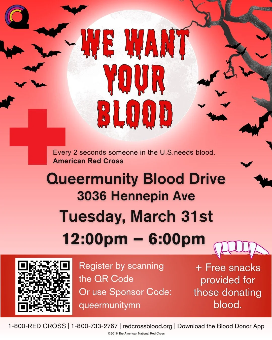 Come sign up for our second Blood Drive!

We&rsquo;re hosting another blood drive with the Red Cross. Right now, hospitals around the country are facing a critical blood shortage.

Come help save lives!

When: Tuesday, March 31st | 12pm - 6pm
Where: 