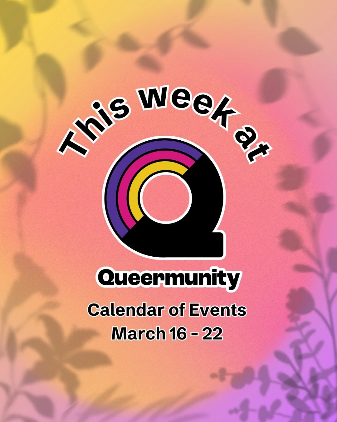 🧩 What's happening this week at Queermunity: 

❤️ Knit Happens
Monday, March 16, 4:00 &ndash; 8:00 pm

🧡 Queermunity will be closed to the public on Tuesday, March 17th for cleaning. Tenants and those attending events are still welcome, just ring t