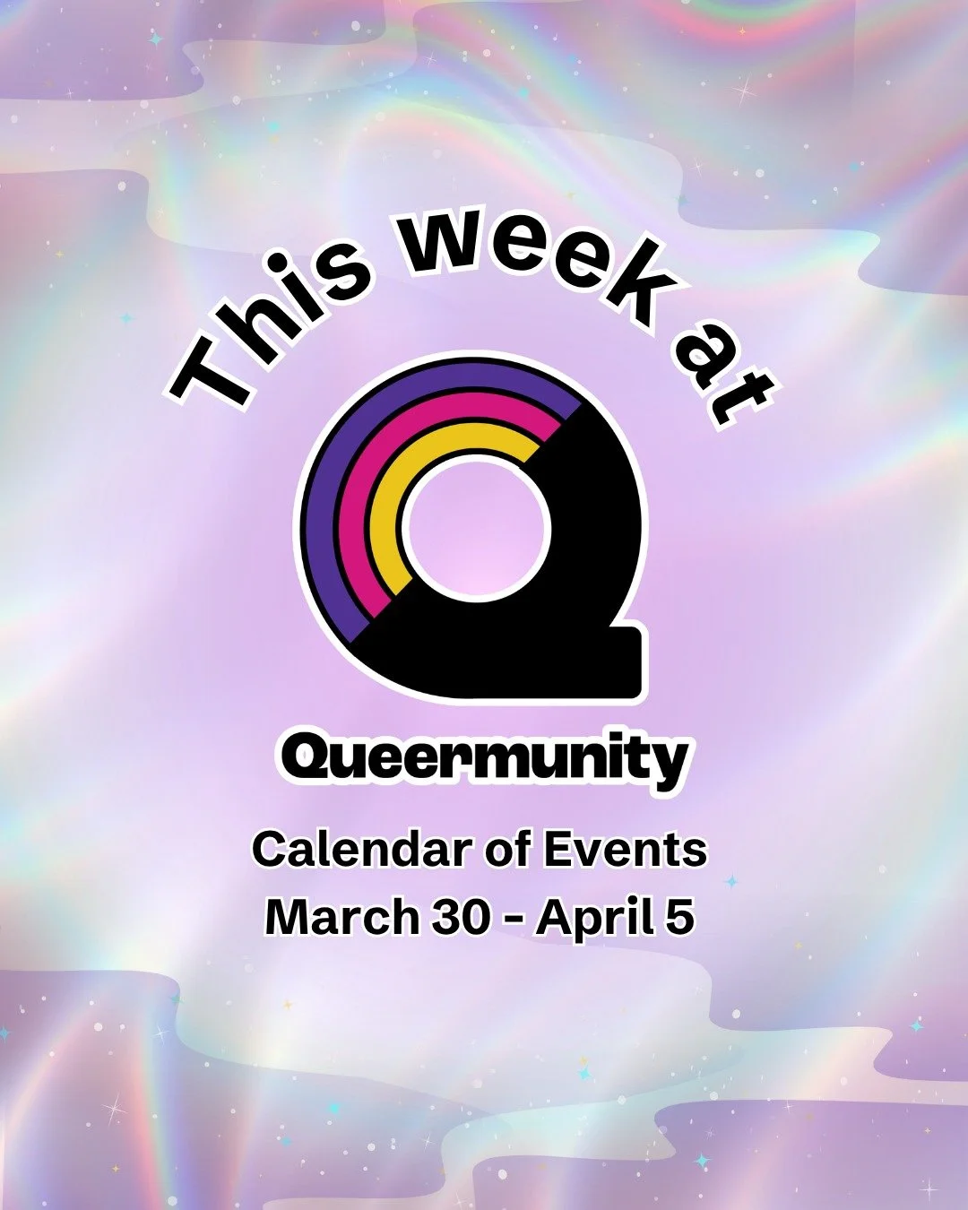 🌈 What's happening this week at Queermunity: 

❤️ Knit Happens
Monday, March 30, 4:00 &ndash; 8:00 pm

🧡 Queermunity Blood Drive with the American Red Cross
Tuesday, March 31, 12:00 &ndash; 6:00 pm

💛 GayAA
Tuesday, March 31, 6:00 &ndash; 7:00 pm
