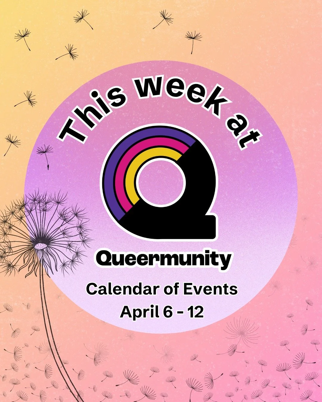 🪷 What's happening this week at Queermunity: 

❤️ GayAA
Tuesday, April 7, 5:00 &ndash; 6:00 pm
Weekly on Tuesday

🧡 MNSure Navigation and Trans Health Insurance Enrollment Assistance
Thursday, April 9, 1:00 &ndash; 5:00 pm
Monthly on the 2nd and 4t