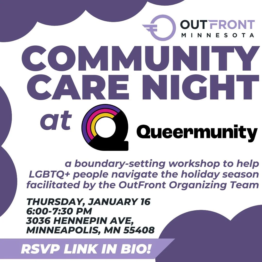 Community Care Night w/ OutFront MN — Queermunity MN