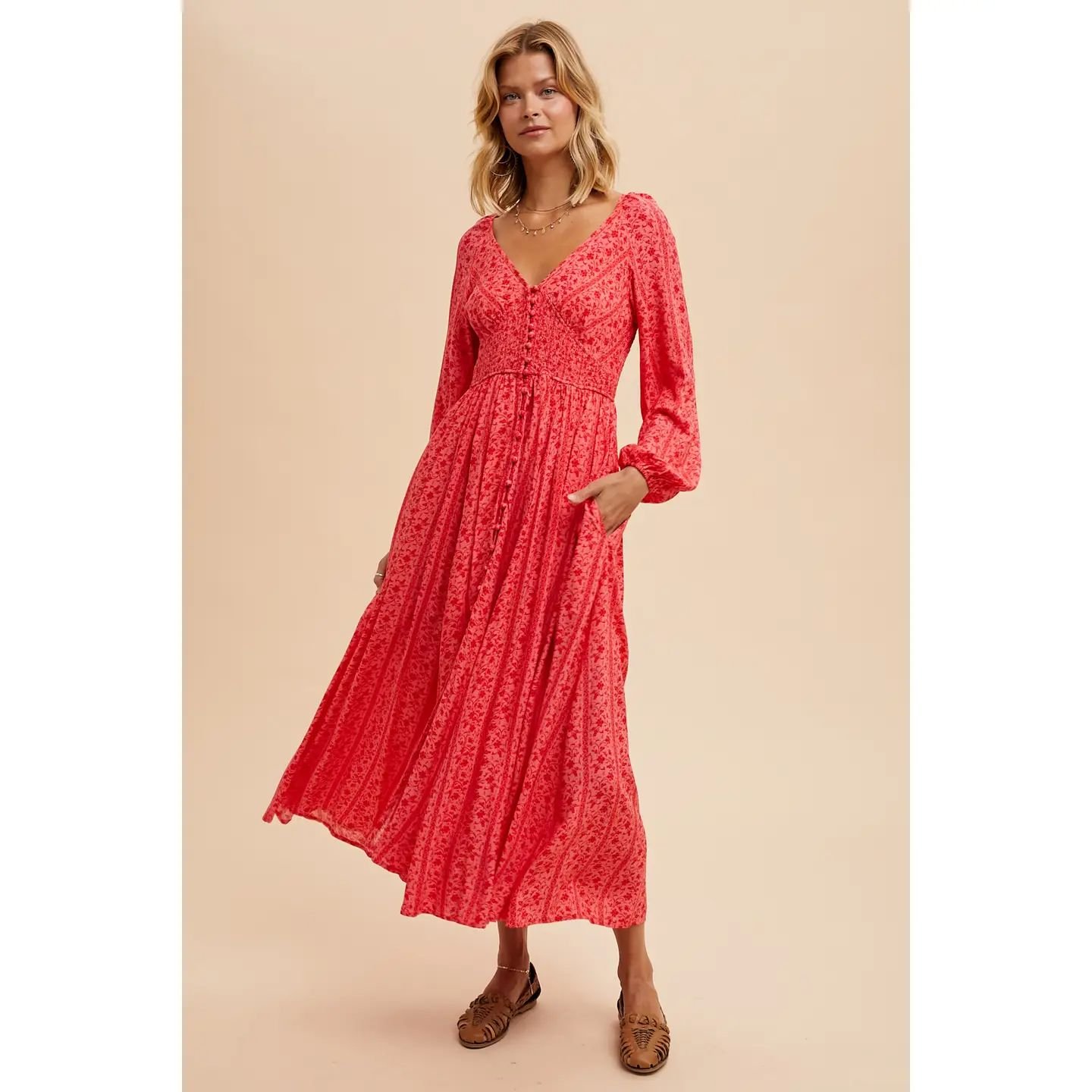 Scarlet Bloom Maxi