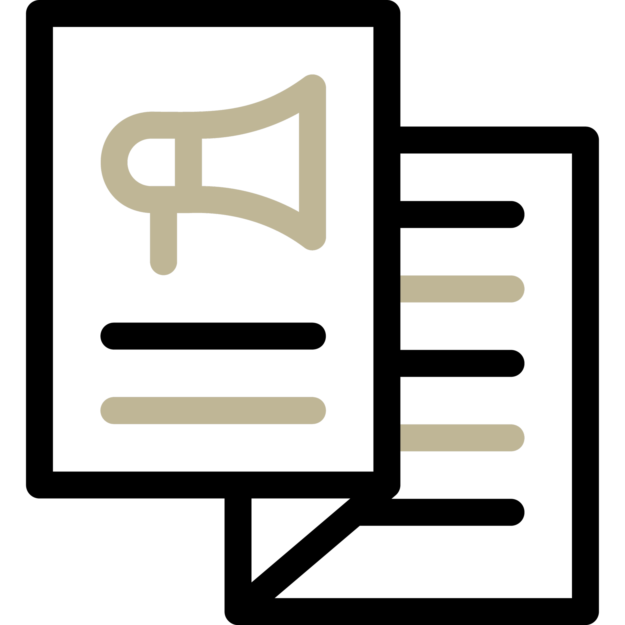 Illustration of a frequency loudspeaker with a sound wave and horizontal lines representing sound.