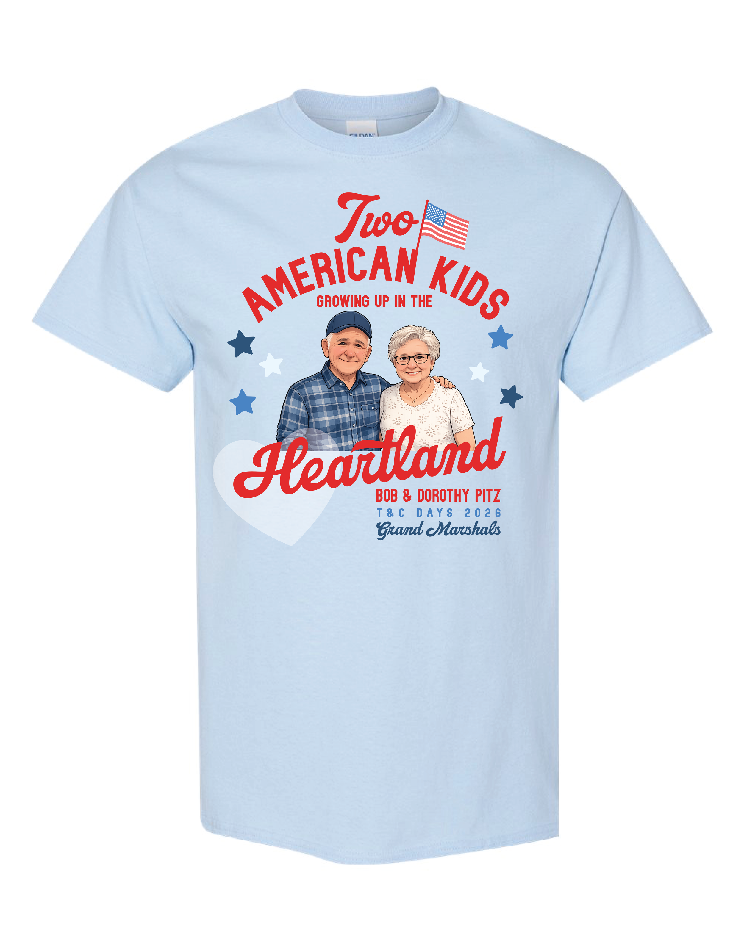 Light Blue Heartland Tee - Adult
