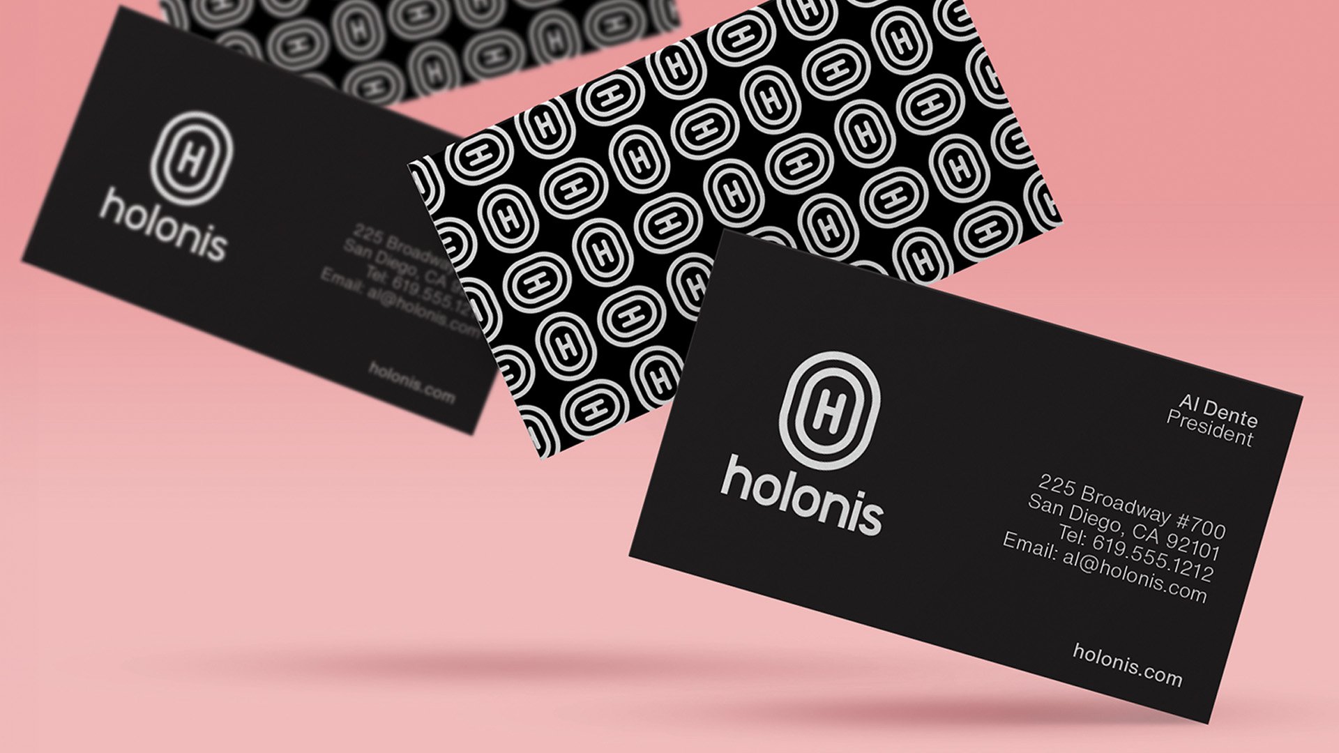 Holonis business card design