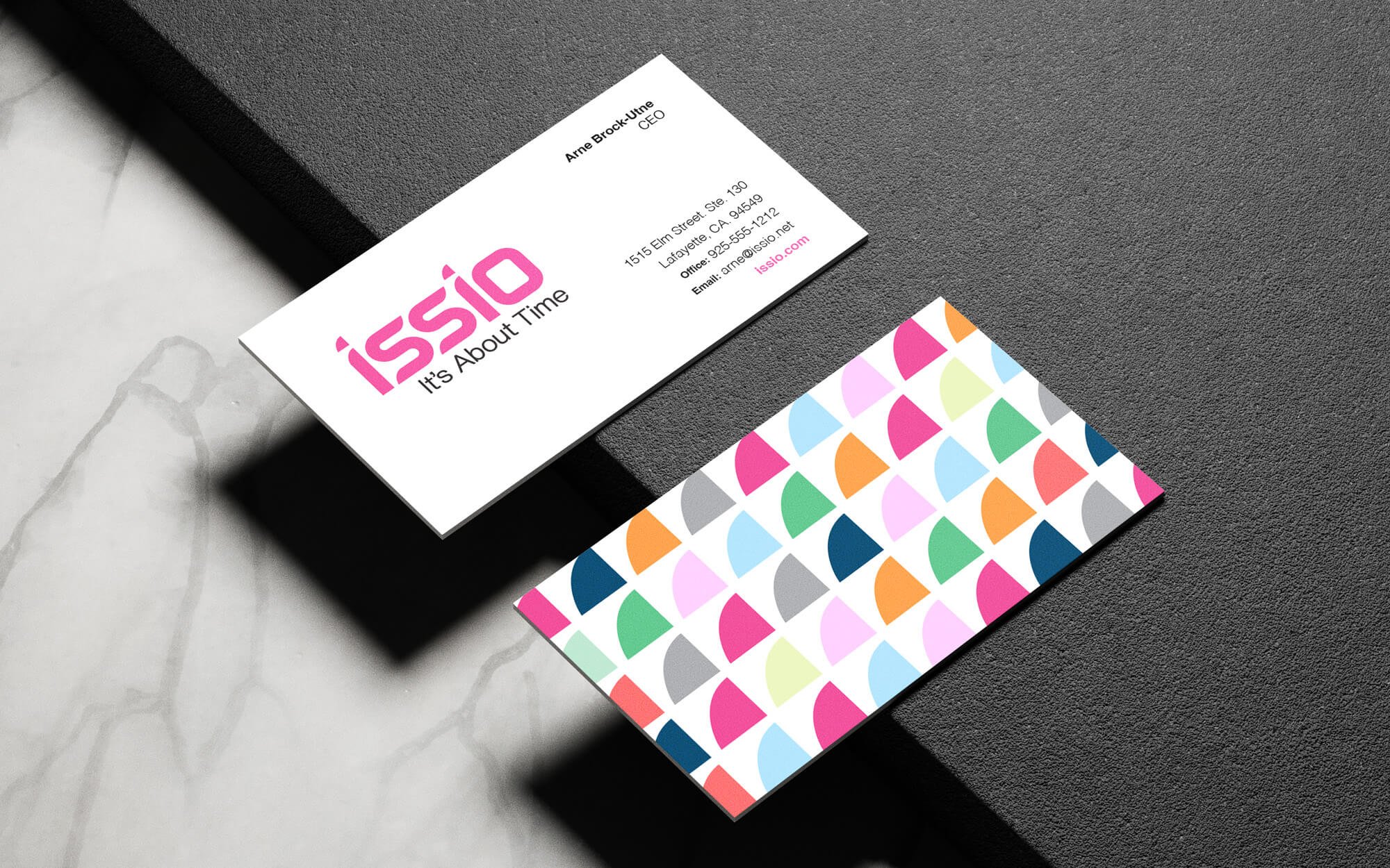 Issio business card design