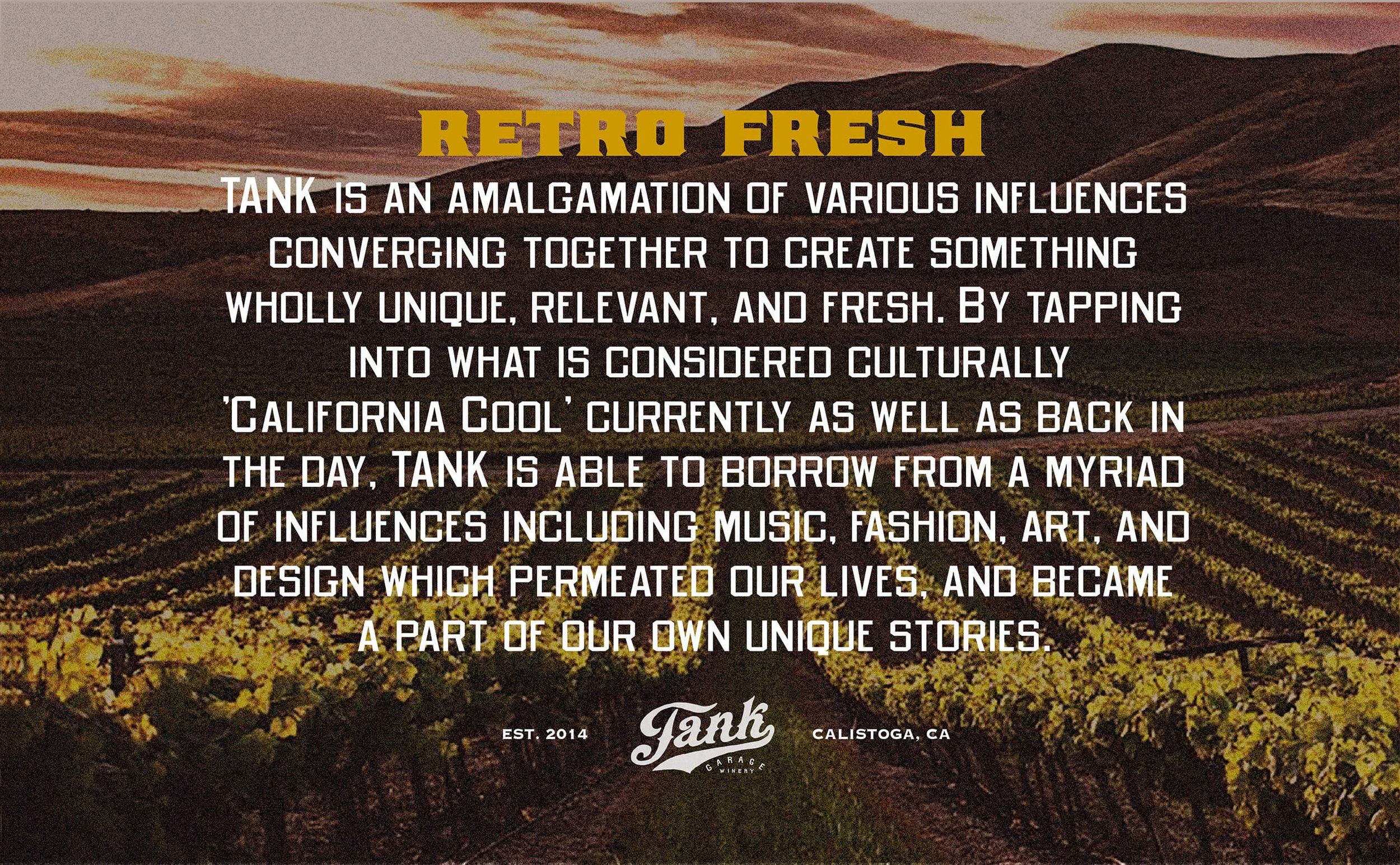 Tank Garage Winery brand description