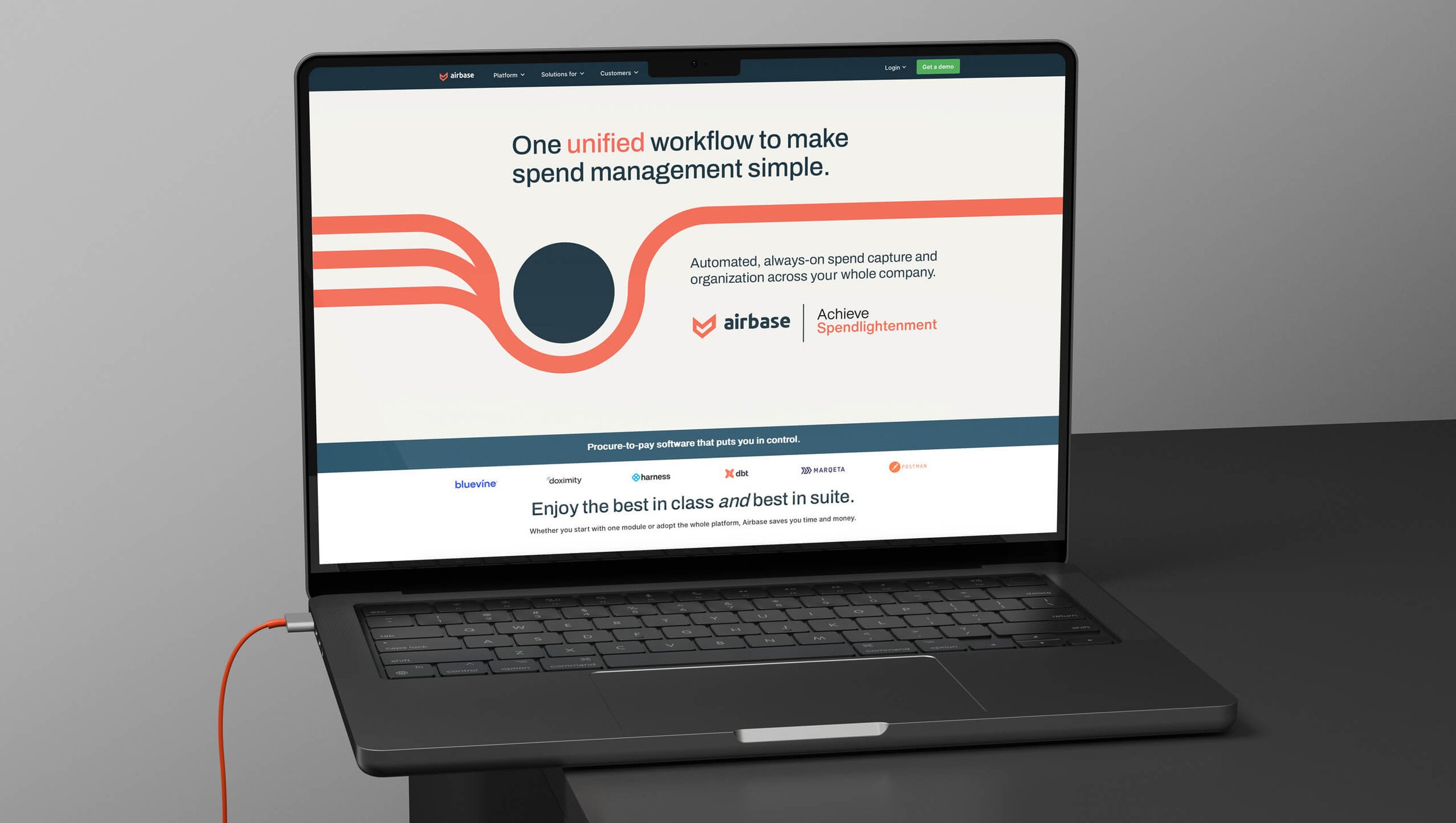 Airbase "Spendlightenment" landing page
