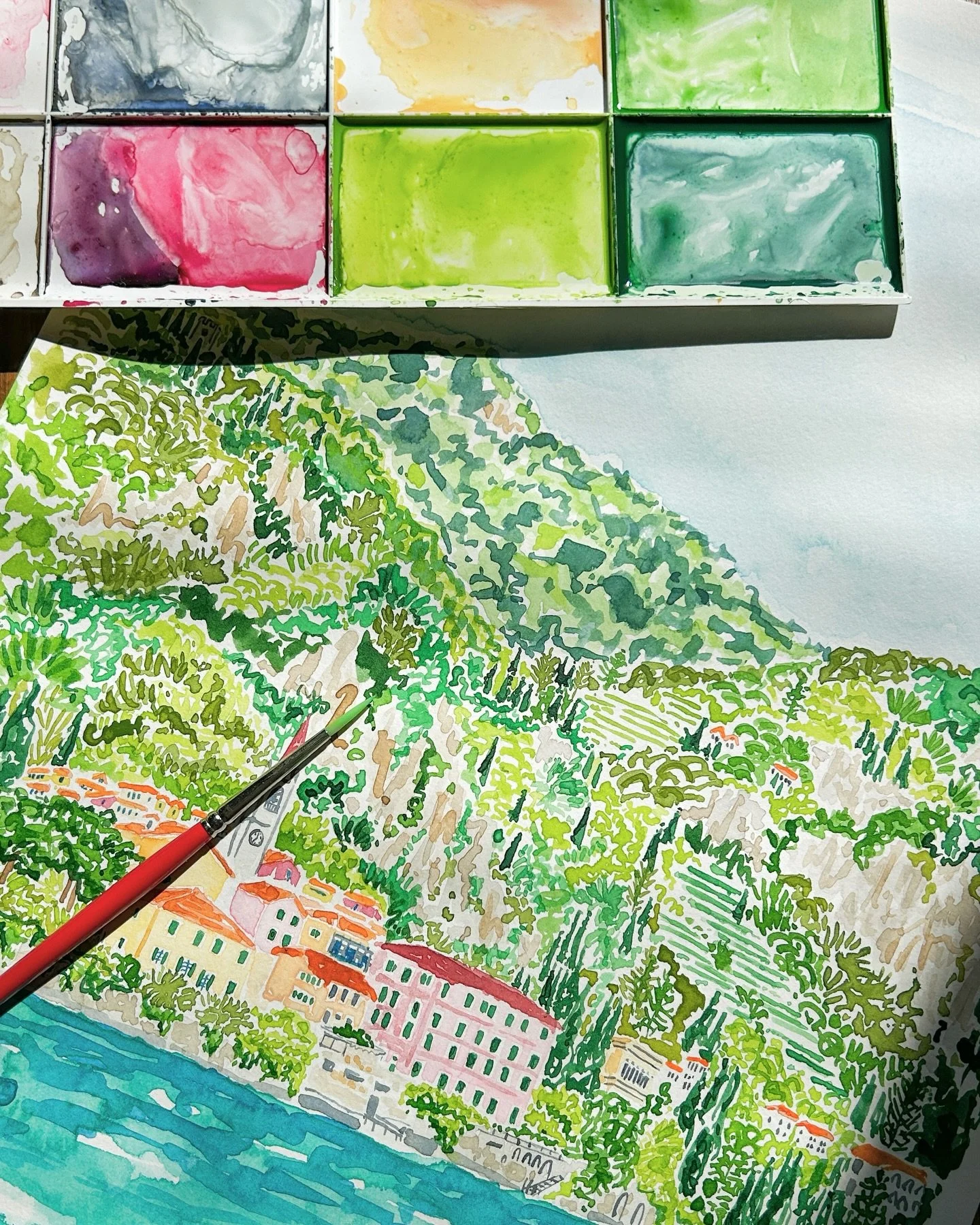 The best kind of view to paint ☀️