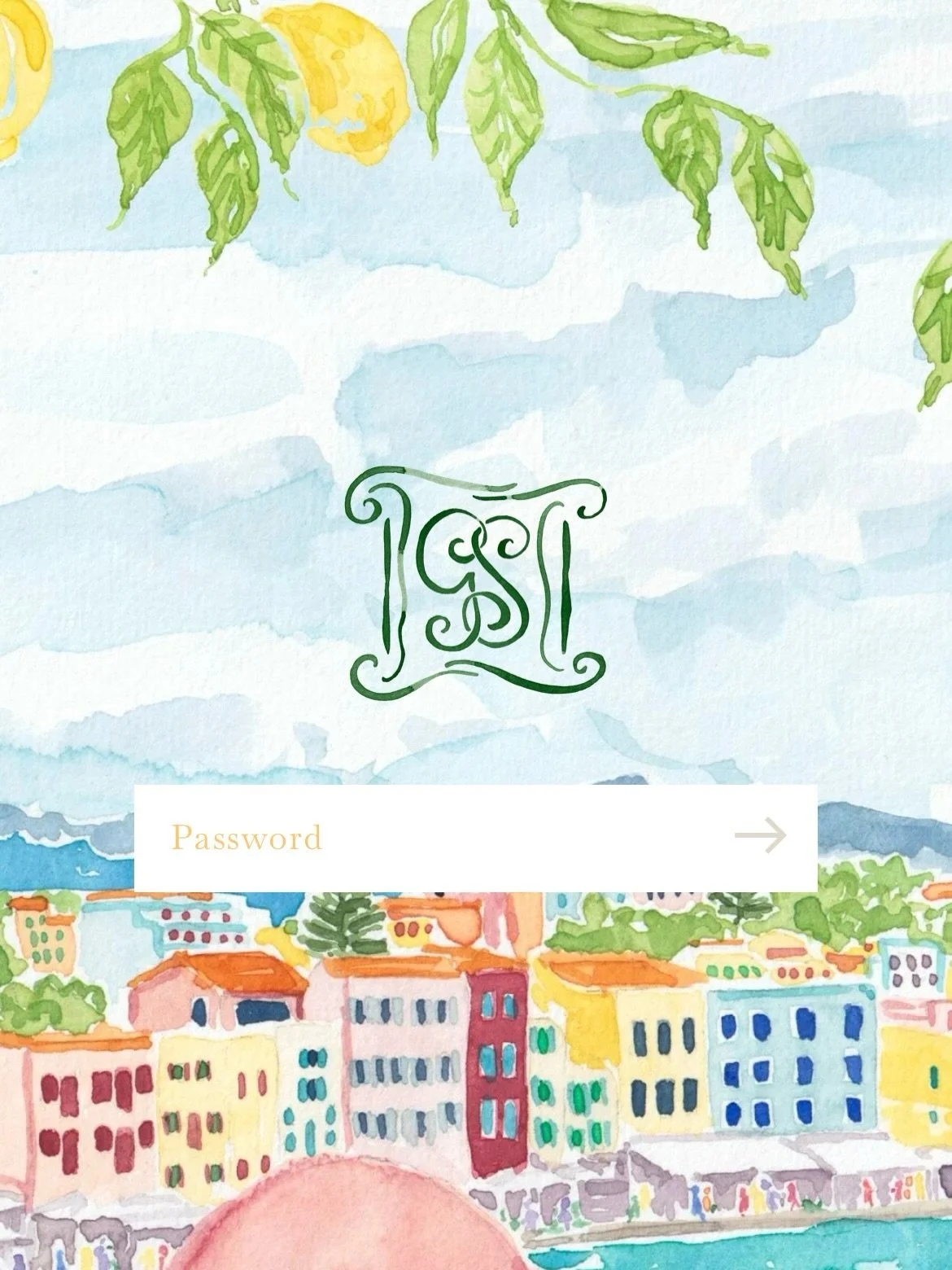 Elevated, joyful, and entirely hand painted. 

Custom website for S&amp;G 💚

💌 #weddingwebsite #destinationwedding  #fineartwedding