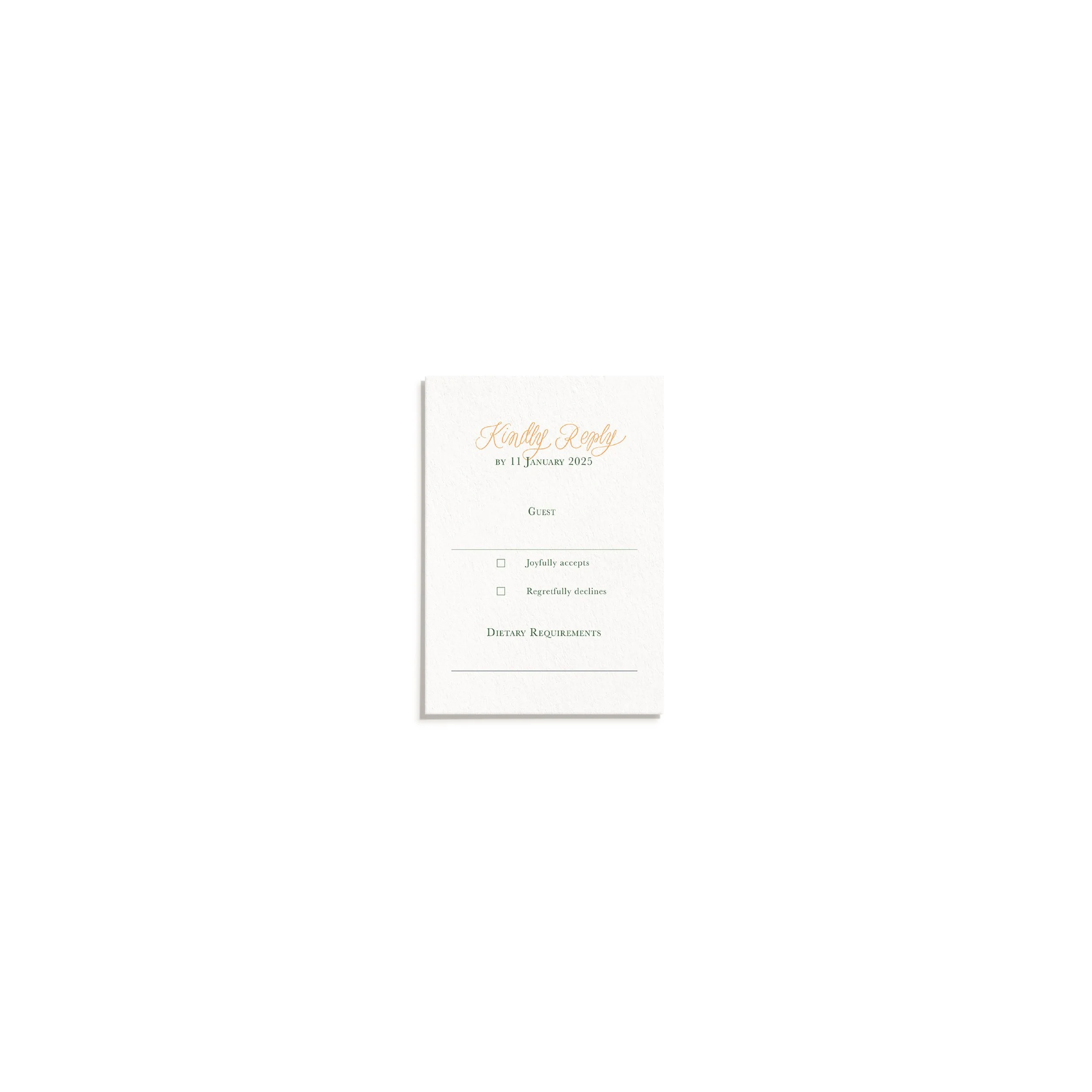 Destination RSVP Card