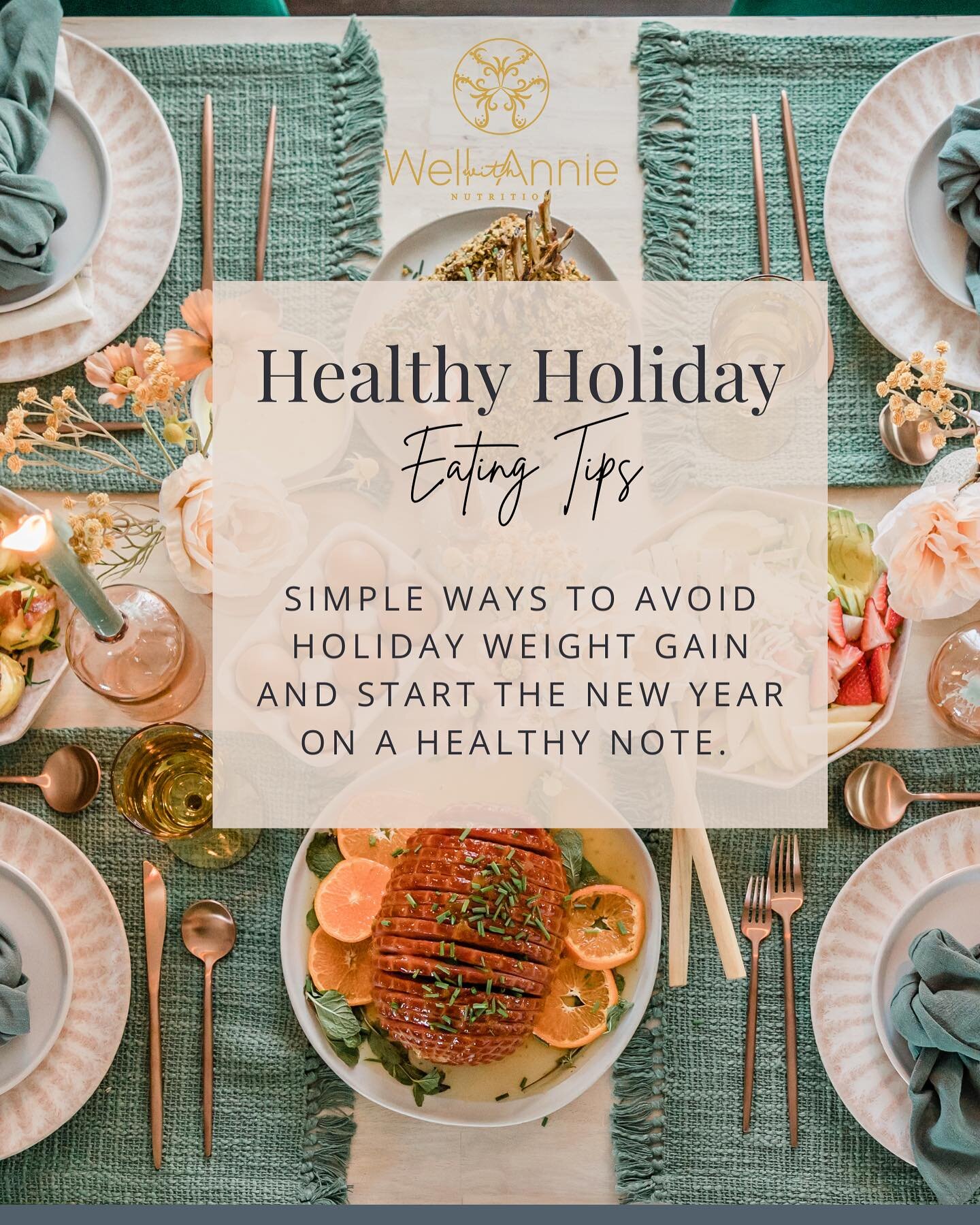 🌟 Healthy Holiday Eating Tips 🌟

&lsquo;Tis the season for joy and good food! 🍽️ As a nutritionist, I put together some tips to savor the holidays while nourishing your body. 

Hope it helps navigate those holiday dinners and parties! 

Happy and 