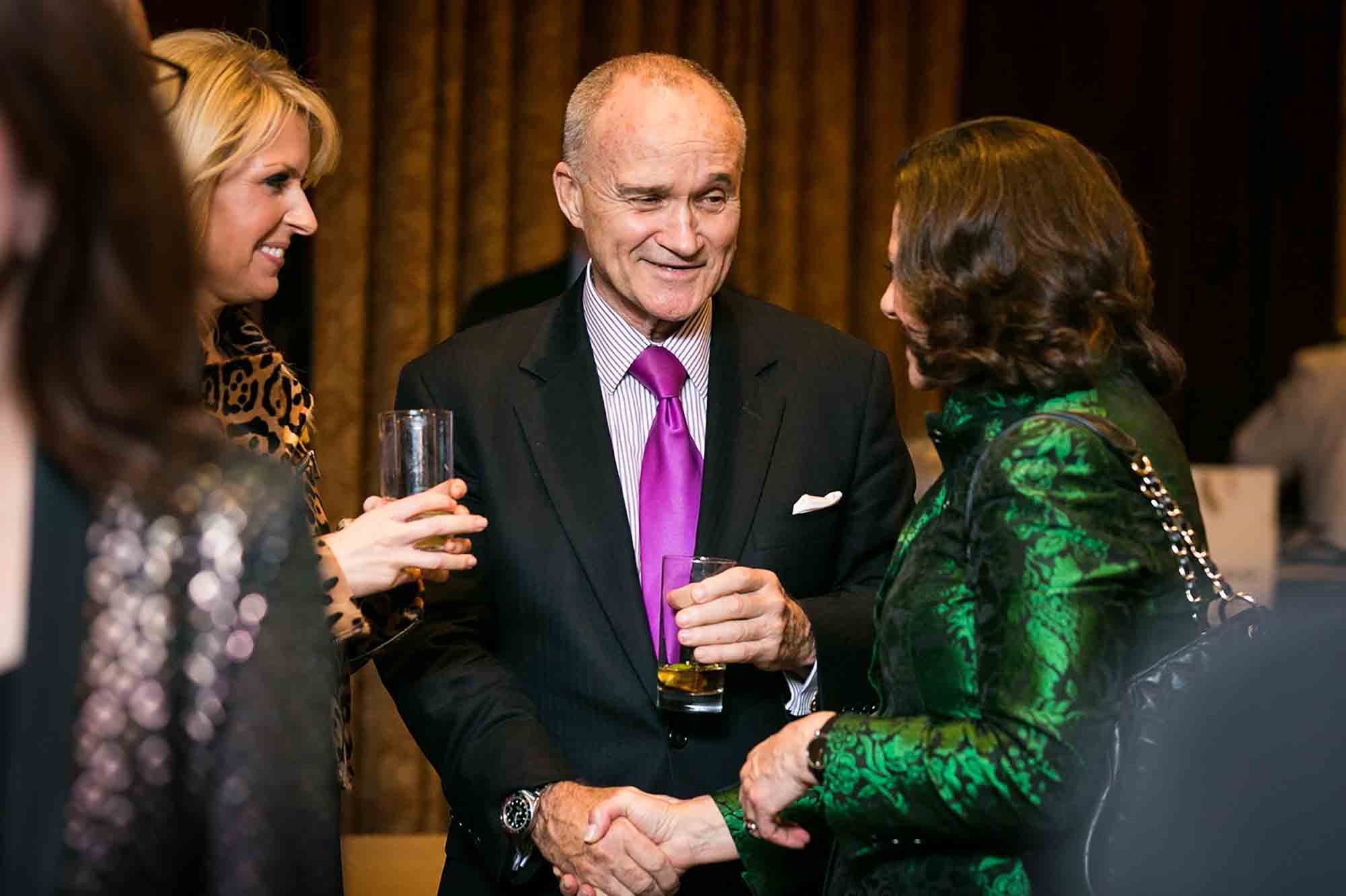 Former NYPD Police Commissioner, Ray Kelly, shaking hands at an event by San Antonio corporate event photographer, Kelly Williams (Copy)