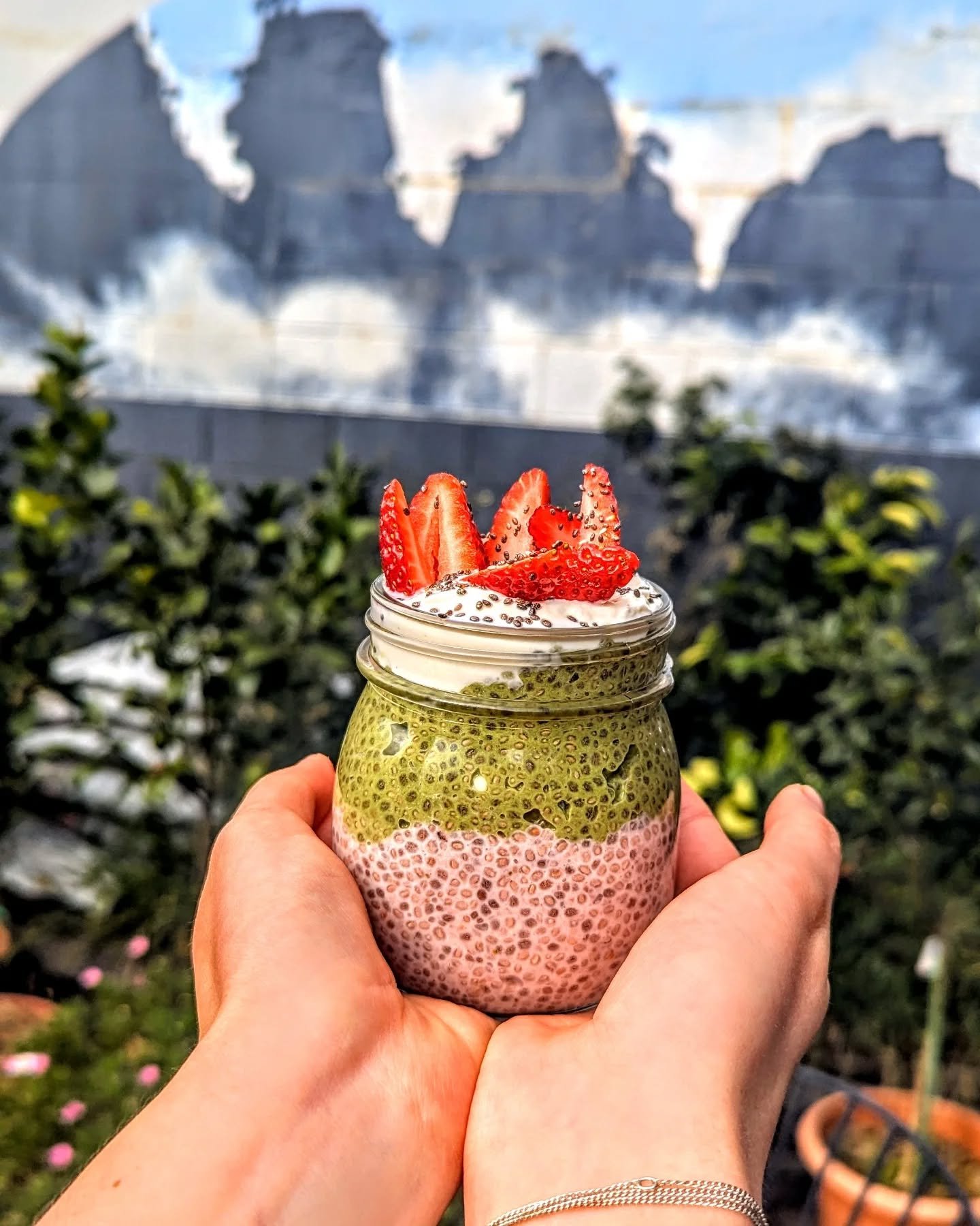 Our new Strawberry Matcha Chia.....

The fact it hits all your protein and fibre goals is only the bonus part. 
The reason you really want this is the utterly delicious combination of sweet, fruity, herbaceous and creamy notes.

#bangbowls #strawberr