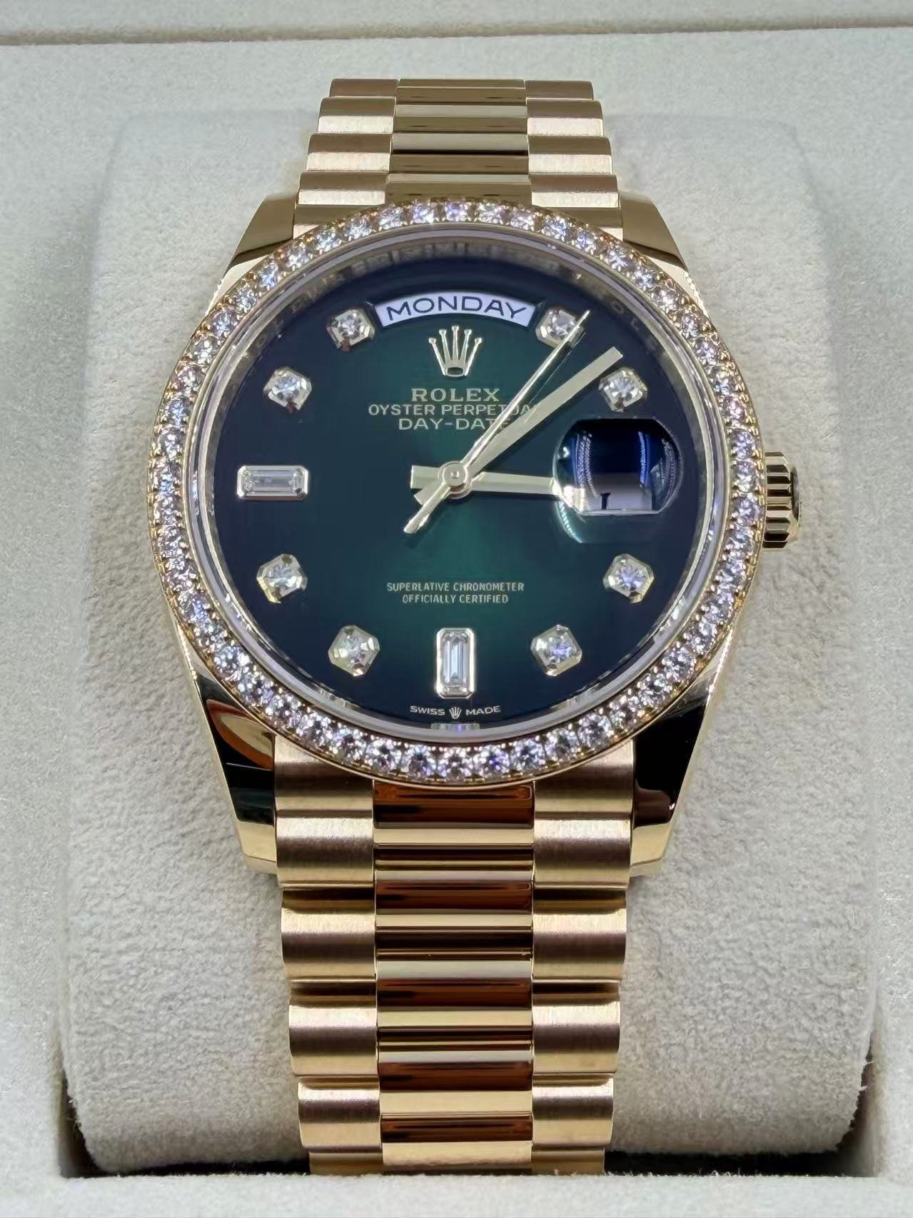 Rolex Day-Date 36 Ombre Green / Ref 128348RBR