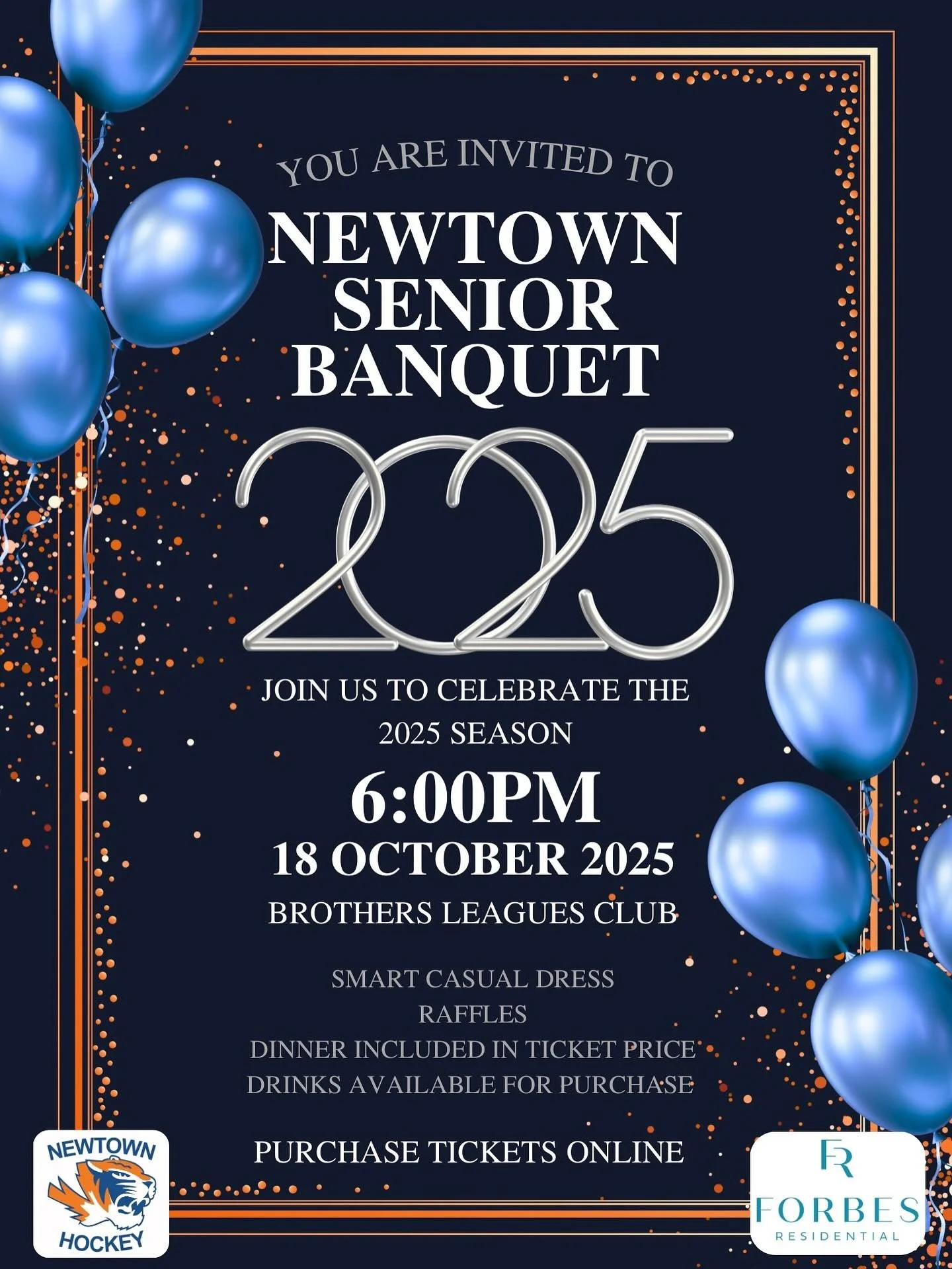 🏆SENIOR BANQUET 🏆
Tickets are now available for the 2025 Senior Banquet. Use the link to purchase online before October 8! Tickets cannot be purchased on the night. 
https://www.trybooking.com/events/landing/1473027
$65 per ticket 
Bar - Card only
