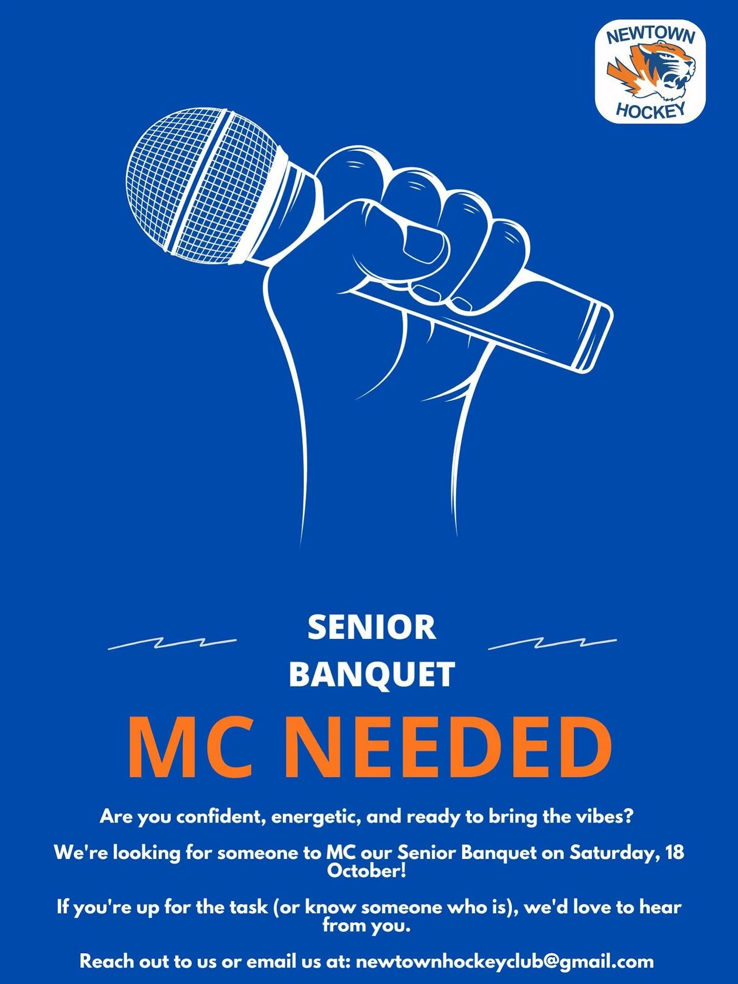 🎤 SENIOR BANQUET MC 🎤
Let us know if you can help!