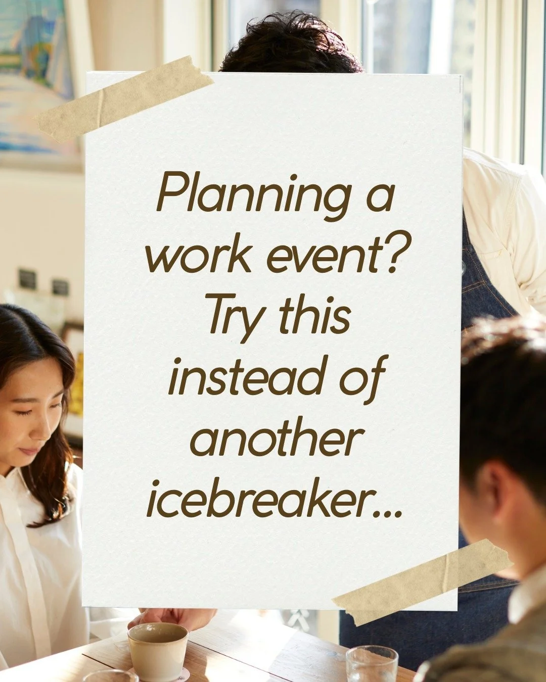 Planning a work event?

Skip the usual icebreakers and try something people will actually enjoy.

With a custom Loter&iacute;a, you can turn your workplace into the game using your own team members, company values, and inside references.

It works fo