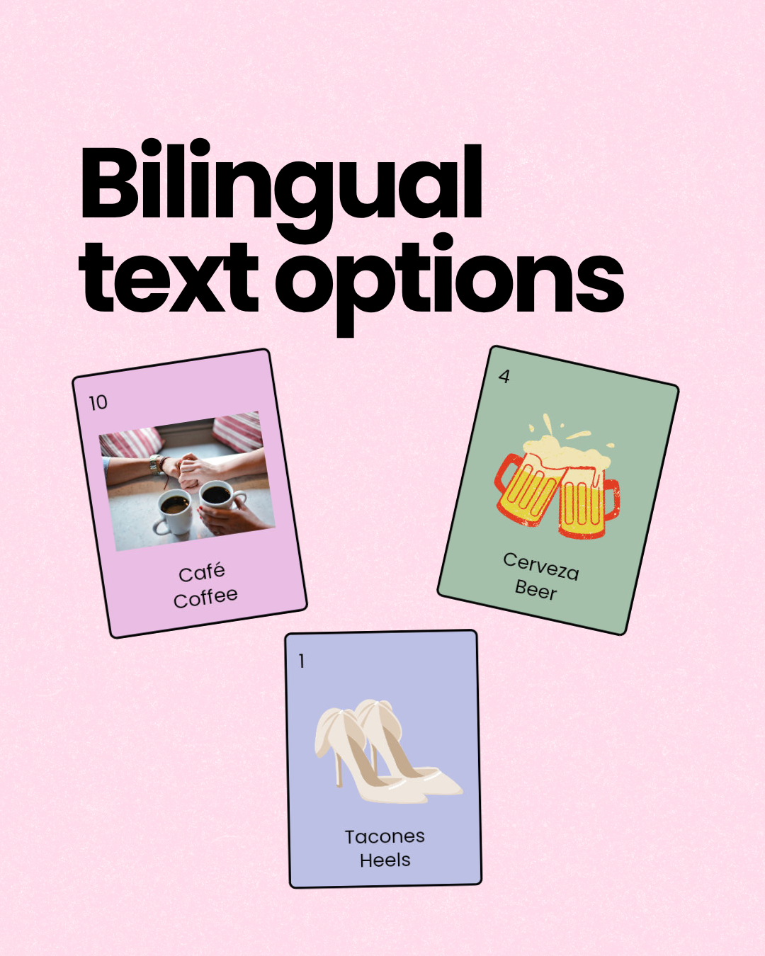 Bilingual text options