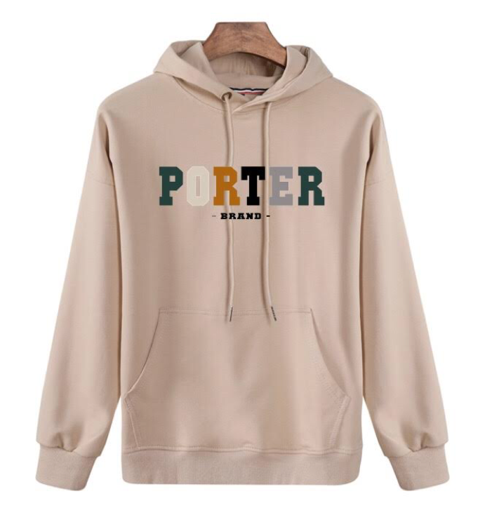 Beige Porter Brand Hoodie