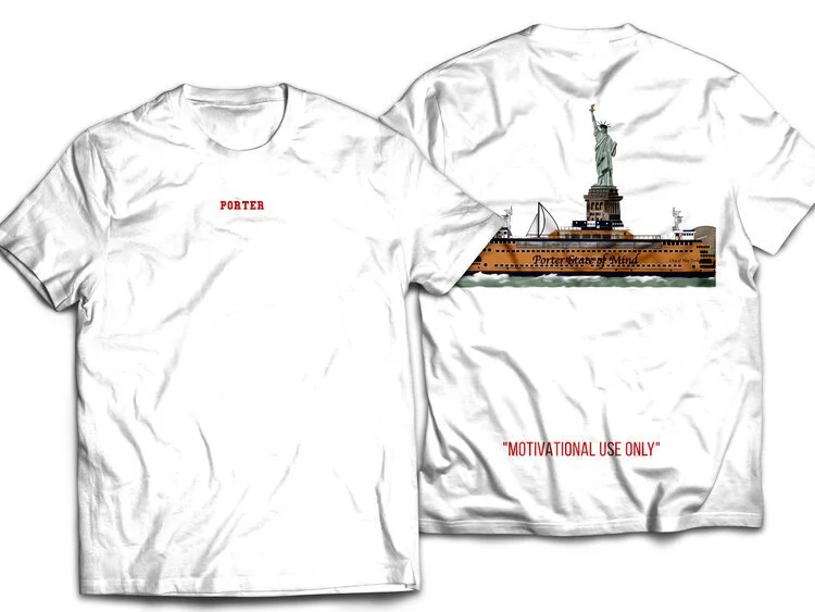 Porter Brand White Graphic Tee