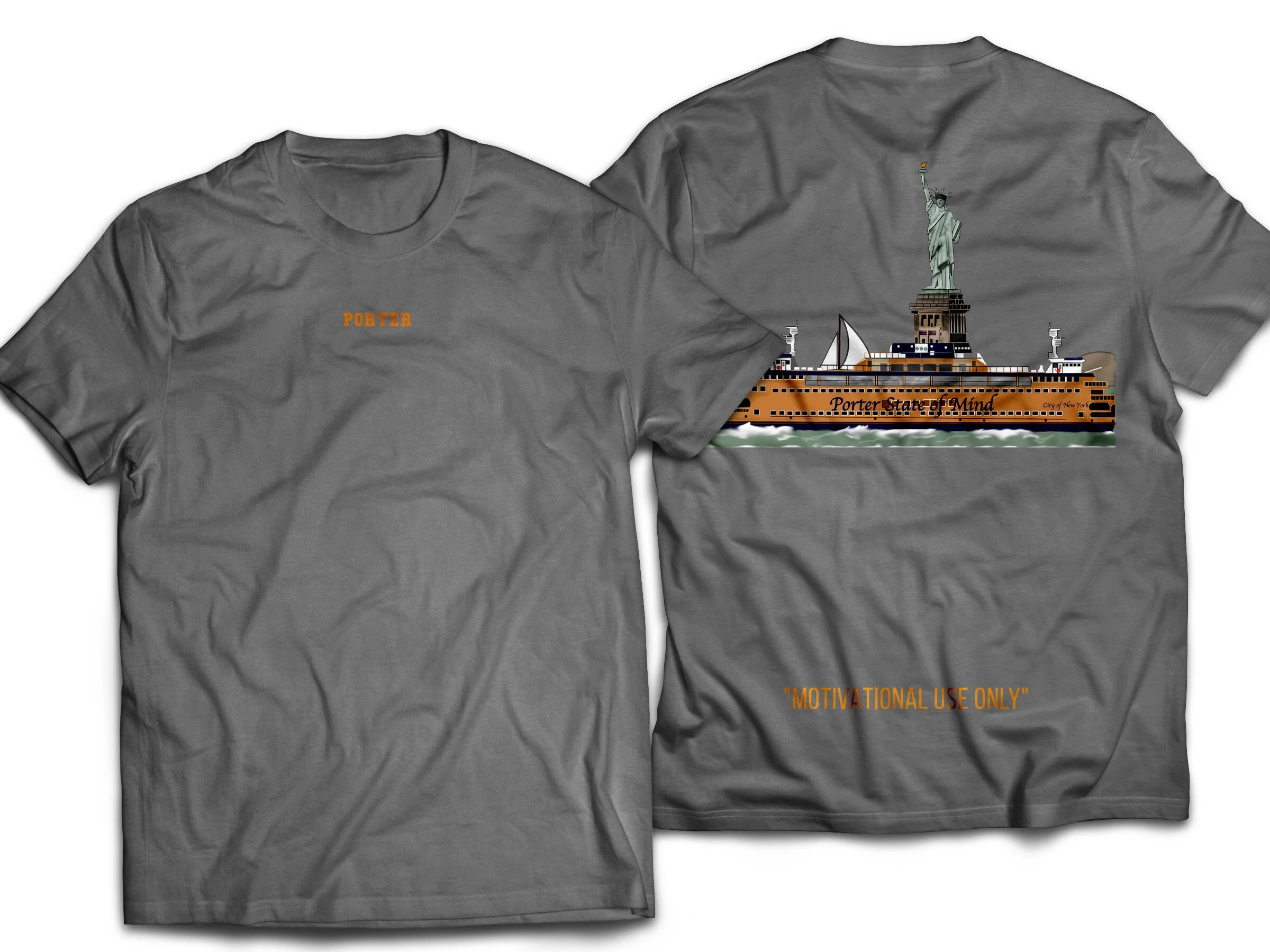 Porter brand state of mind charcoal tee